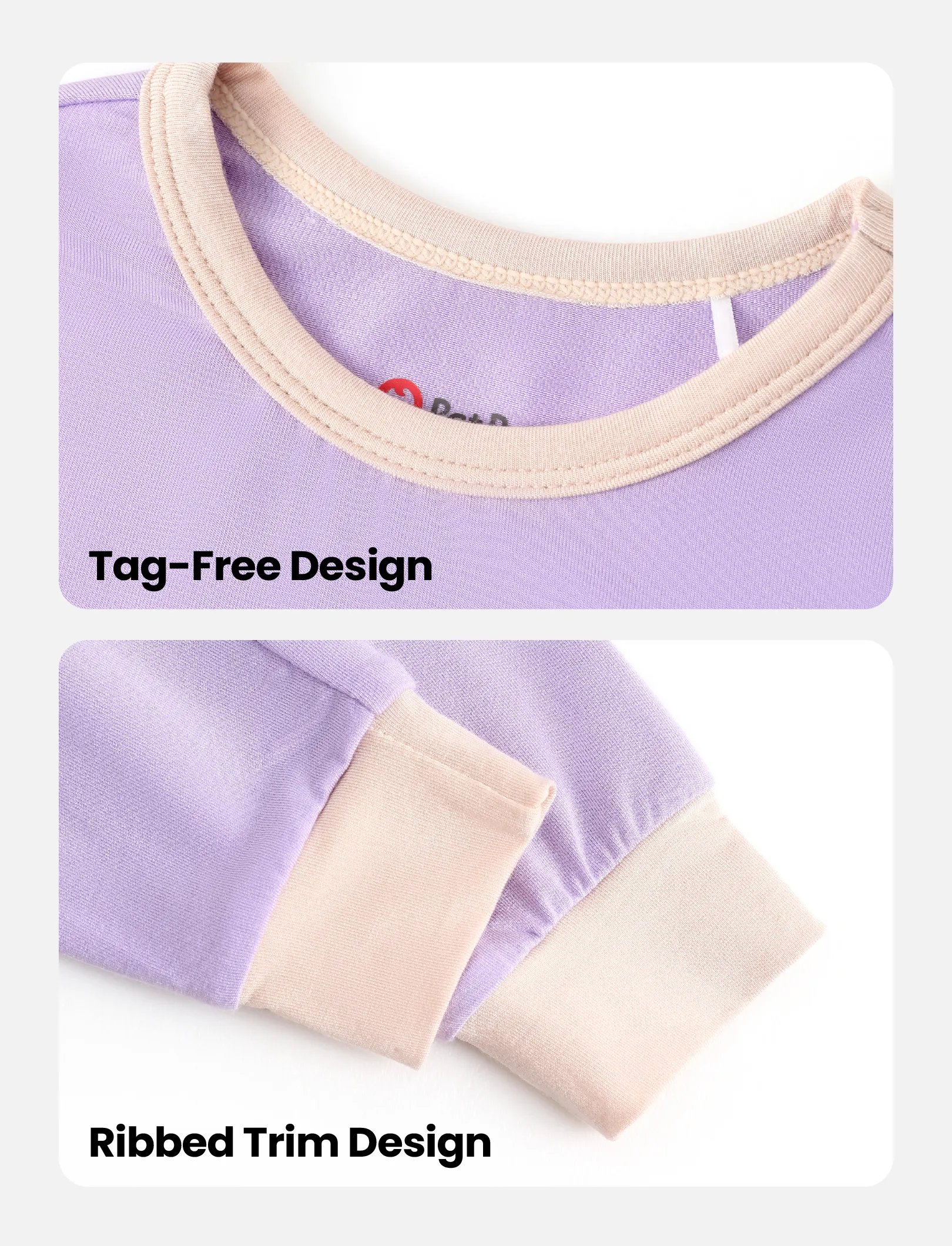 Baby 2-Piece Tencel Modal Pajamas Set for Girls / Boys ( Snug-Fitting ) Purple