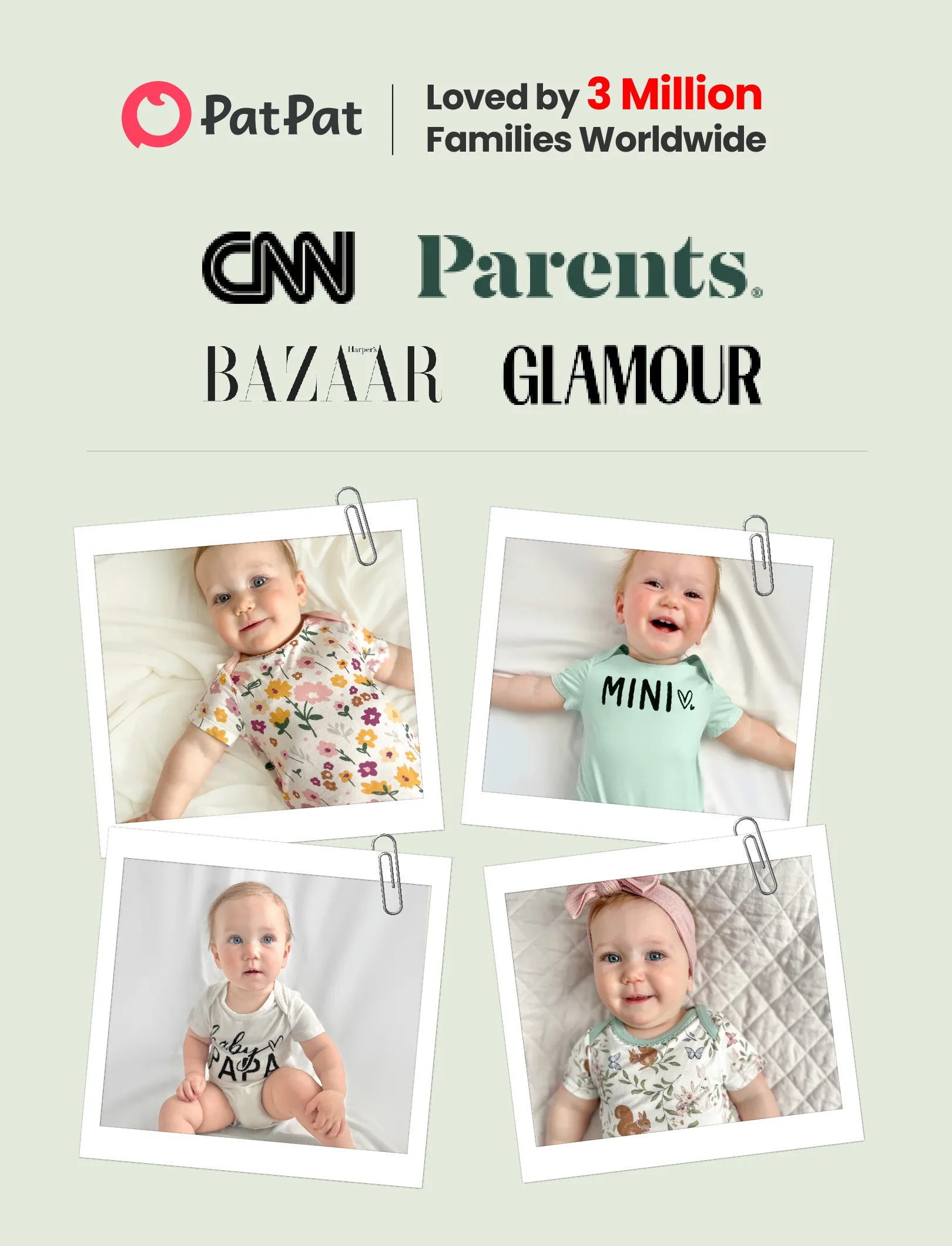 Bamboo Baby Boy/Girl 2-Pack Solid&Printed Rompers Set Green