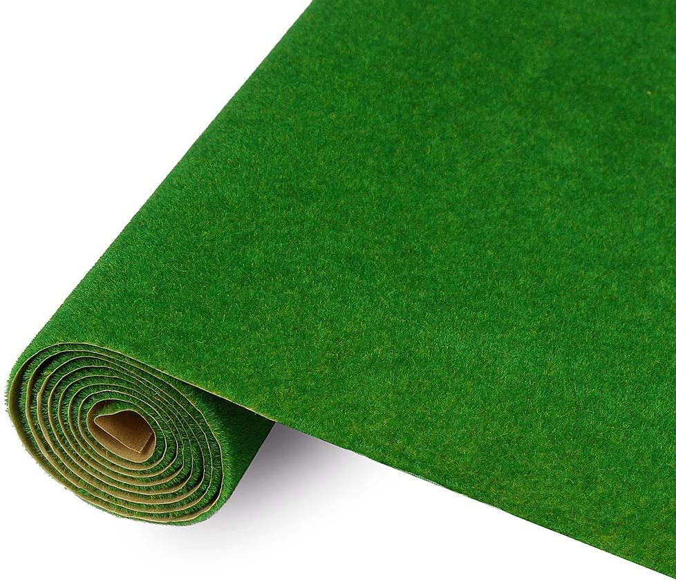 CP137 Artificial Model Grass Mat Trains Green 40X100Cm or 15.7'' X 39'' for Decoration Craft Scenery Model DIY