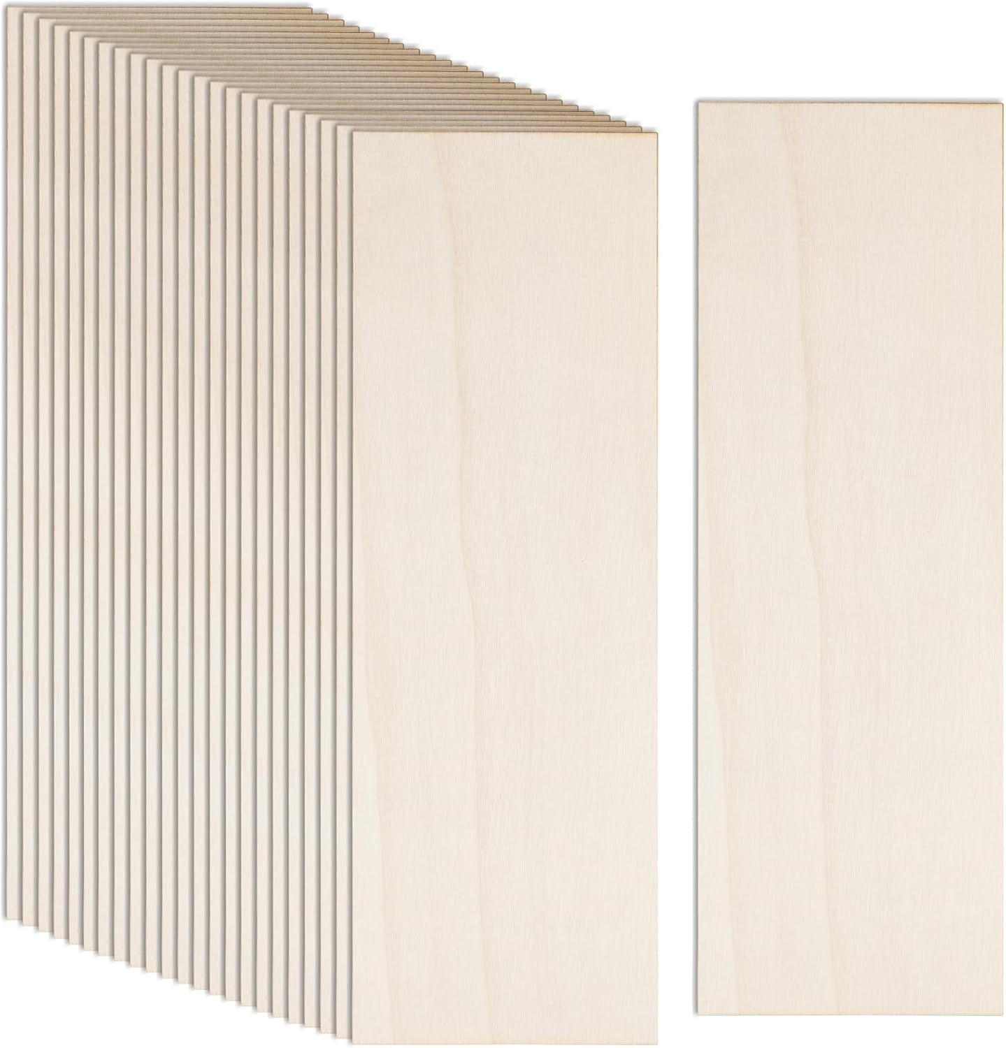 24 Pack Basswood Sheets for Crafts 12 x 4 x 1/8 Inch-3 mm Thick Unfinished Plywood Sheet Thin Craft Wooden Sheets Boards for Drawing,Painting, Wood Engraving, Wood Burning,DIY Laser Cutting Projects
