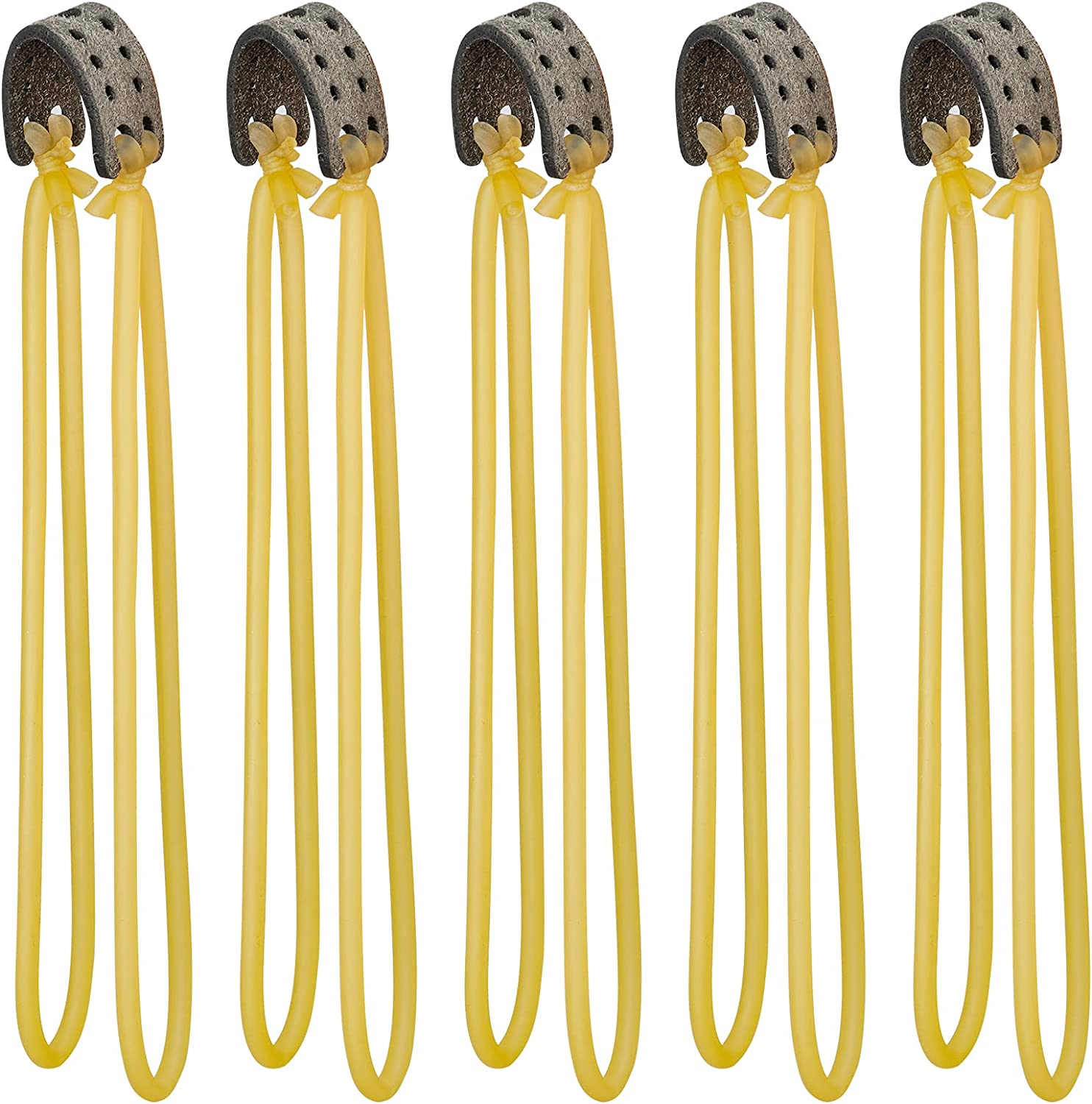 5Pcs Slingshot Replacement Band Sets Elastic Rubber Bands Heavy Pull Slingshot Fits Most Tubular Designs for Hunting Catapults Outdoor Shooting