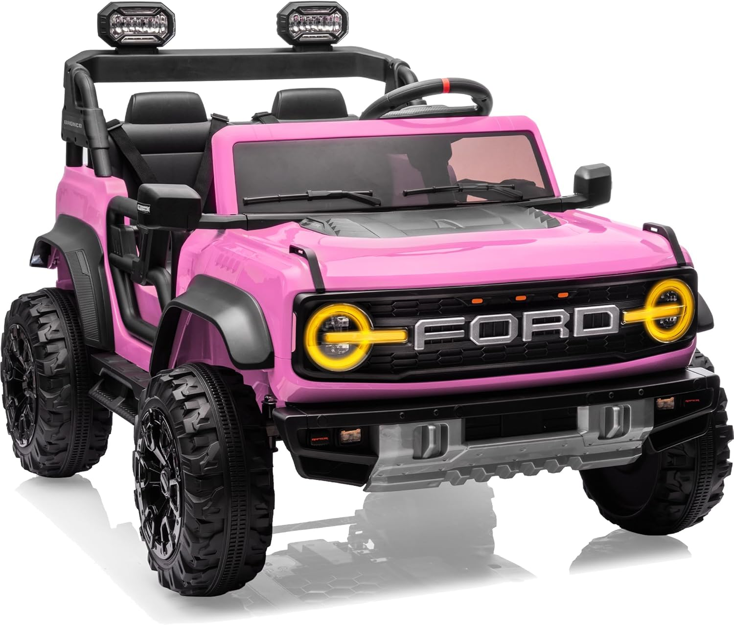 First Ride on 24V Ride on Toys for Big Kids, Licensed Ford Bronco Raptor 2 Seater