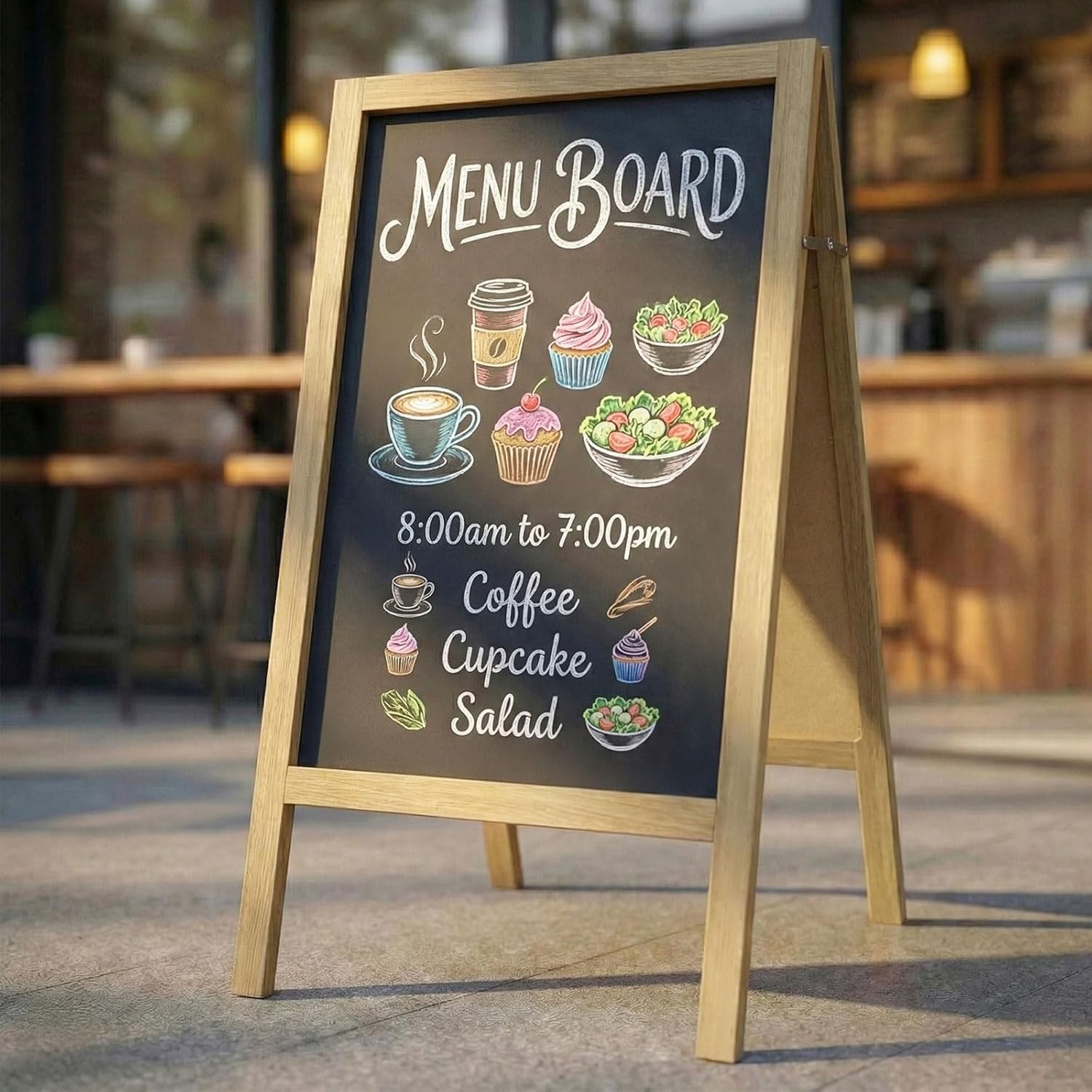 TEAKMAMA a Frame Chalkboard Sign, 40
