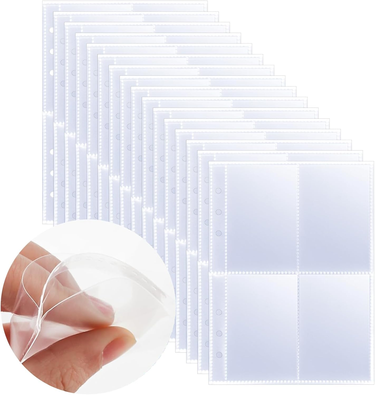 6 pocket card sleeves Bcw Postcard BCW Pro 6-Pocket Tall / Widevision Pages 100% polypropylene 648 Pockets Double Side Trading