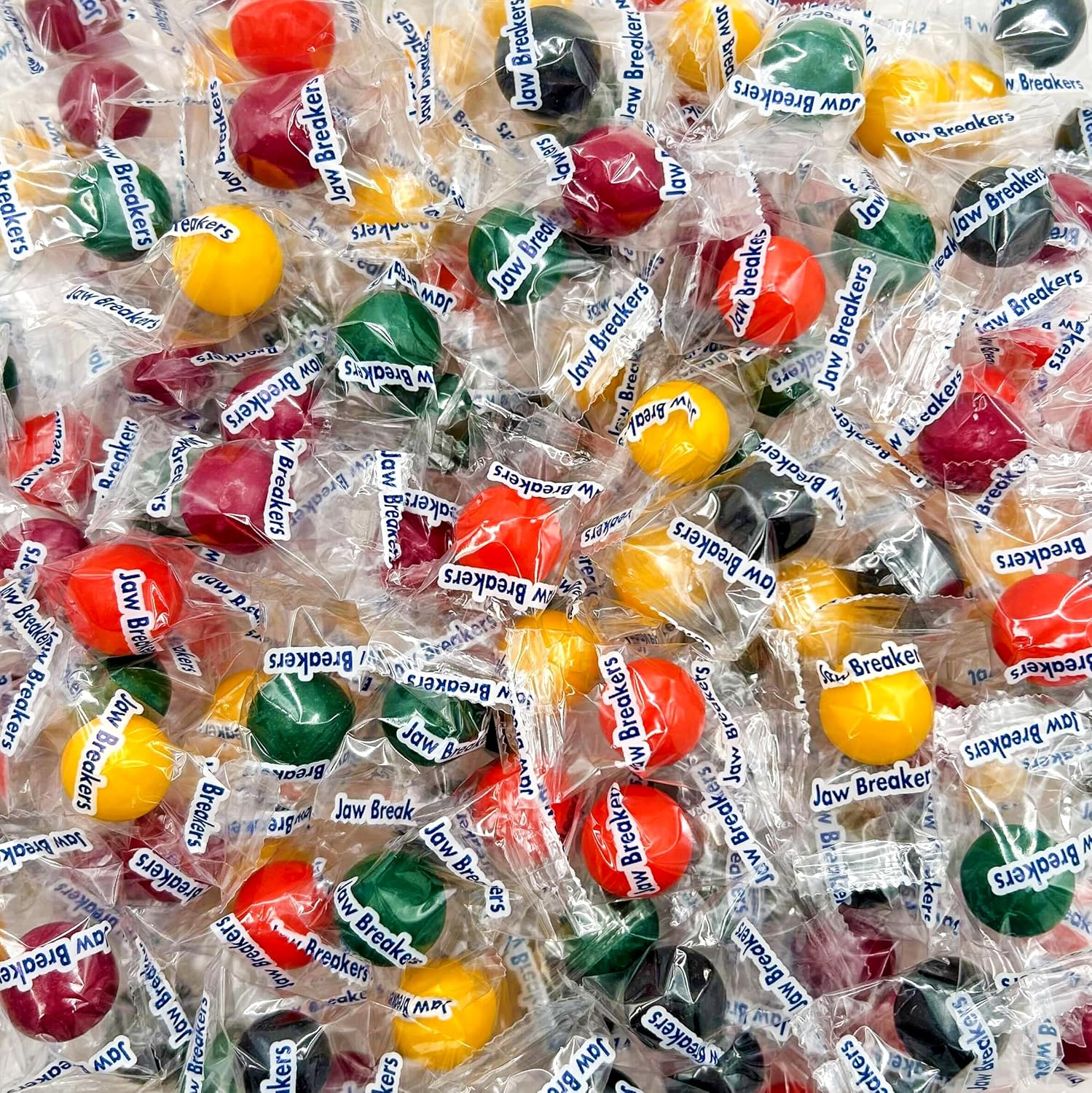 Jawbreakers Hard Candy | 2 Pound Bag - Approx. 150 Count | Individually Wrapped Candy | Assorted Fruit Flavored Retro Candies for Buffets & Party Favors