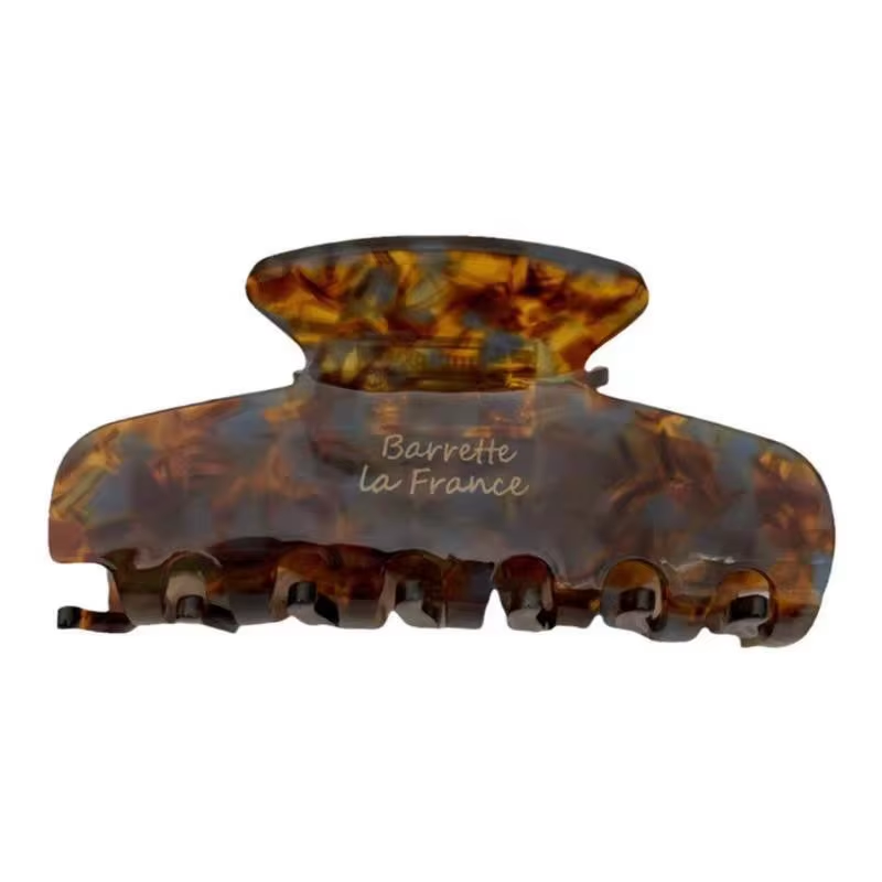 Liwu Custom Acetate Hair Claw Korean Style Large Size Gold Letters and Geometric Shape Hair Clips Simple Design for Daily Use