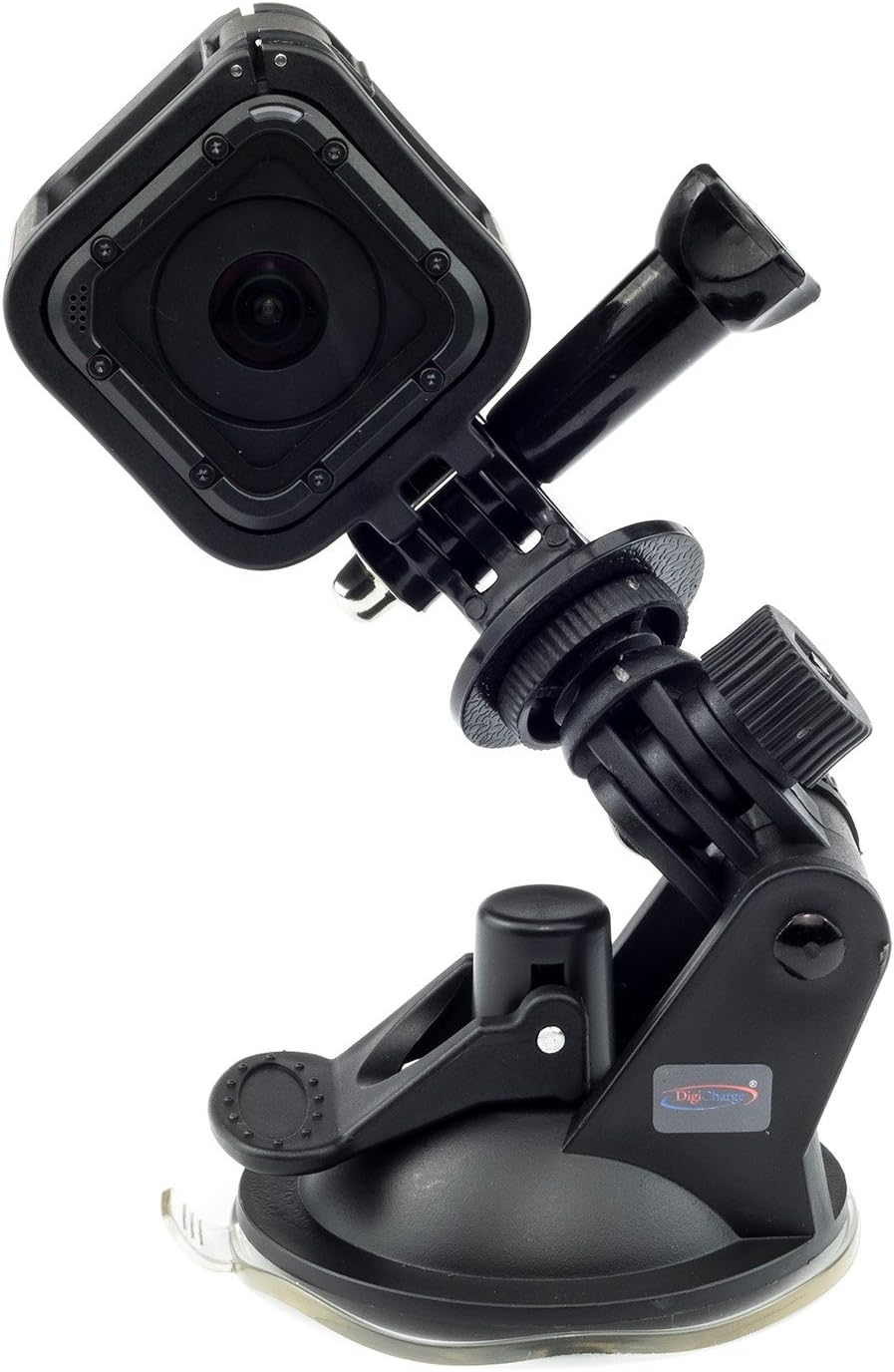 Suction Cup Action Camera Car Mount – Fits Gopro Lit Hero 13, 12, Max 2, DJI Osmo Action 5/4 & More – Secure Windshield or Flat Surface Camera Holder with Adjustable Angles