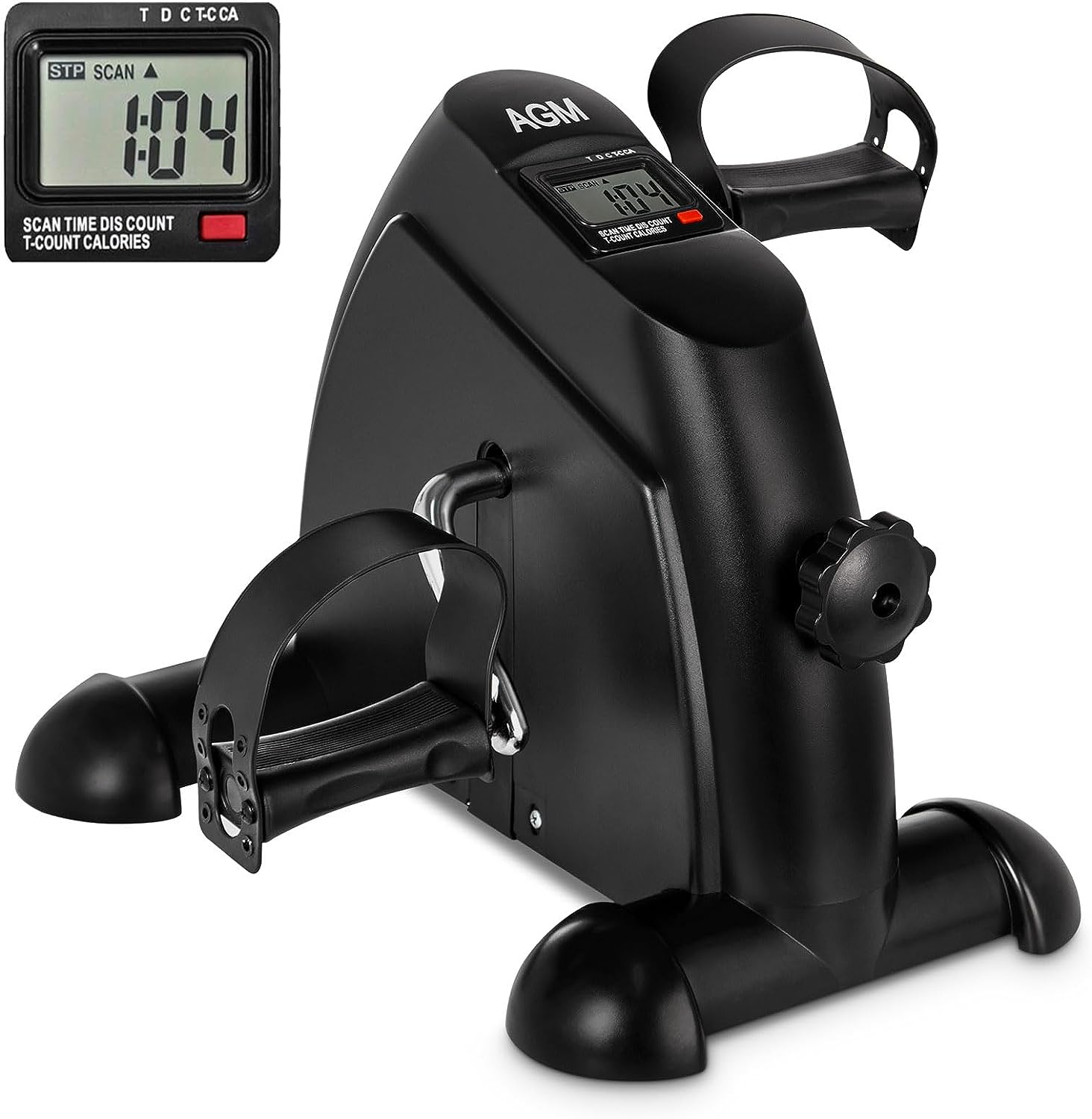 Mini Exercise Bike,  under Desk Bike Pedal Exerciser Foot Cycle Arm & Leg Pedal Exerciser with LCD Screen Displays