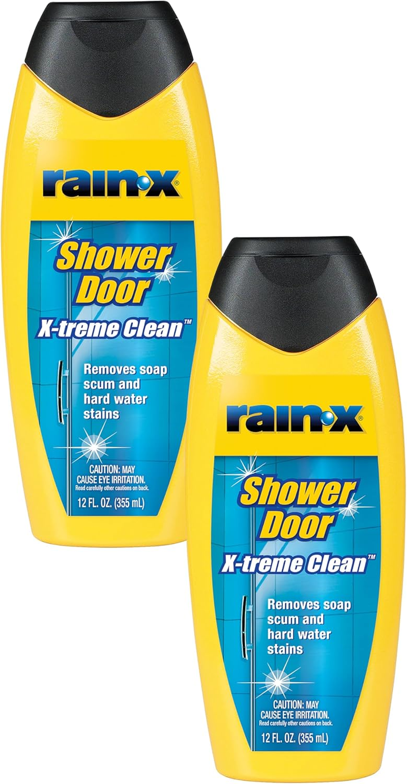 630544 X-Treme Clean Shower Door Cleaner, 12 Fl. Oz, Formulated to Glass Doors - Removes Soap Scum, Dirt, Hard Water Build-Up, Calcium, Lime & Rust Stains (Pack of 2)