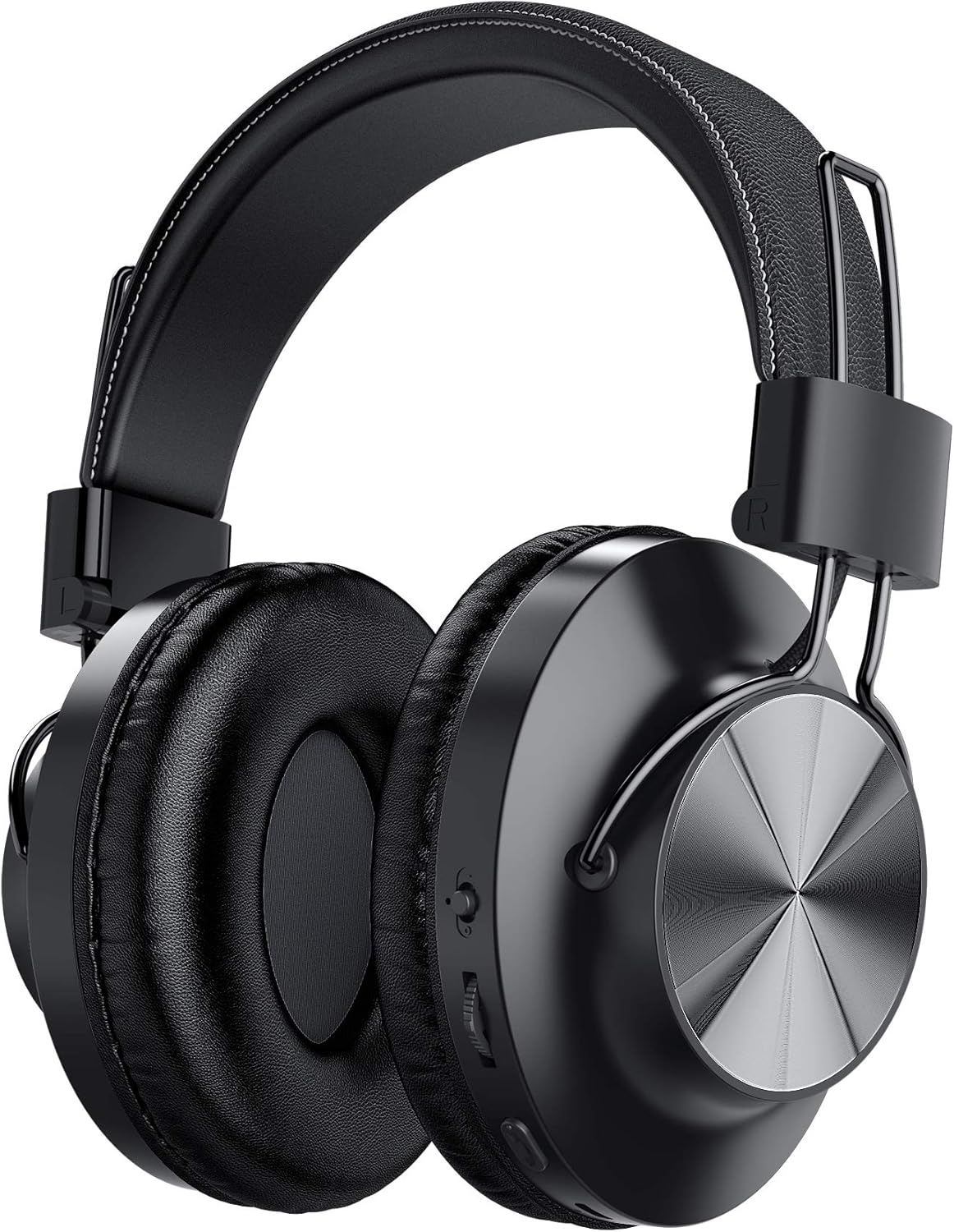 Bluetooth 5.0 Over- Ear Wireless Headphones 30 Hours Battery, FM Radio, MP3 Player, Micro SD/TF with 40Mm Deep Bass Drivers, Premium Microphone Built-In Headset, Foldable, Comfortable, Mowing