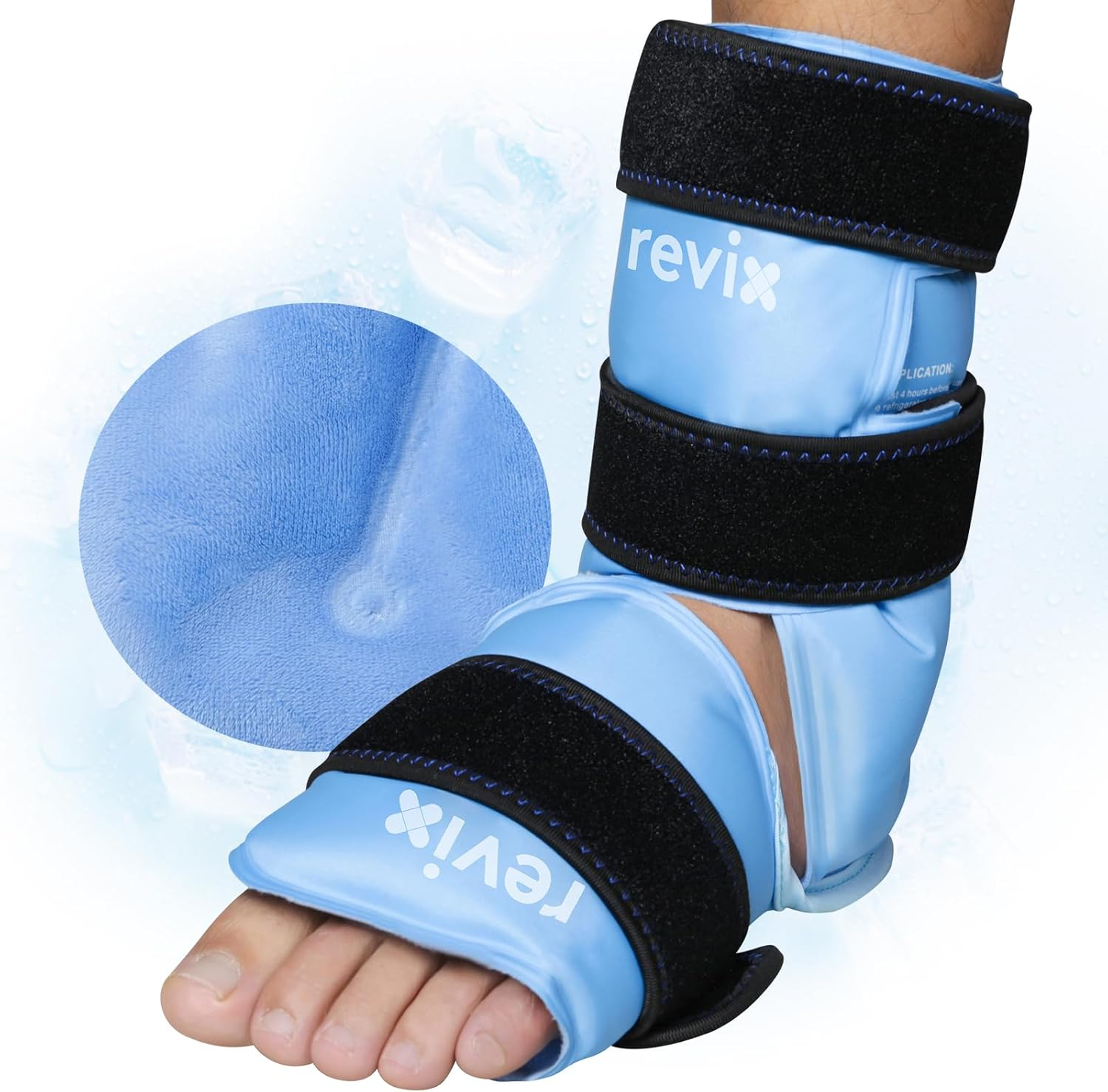Ankle Ice Pack Wrap for Foot Pain Relief and Feet Injuries, Reusable Gel Ice Cold Packs for Achilles Tendonitis, Plantar Fasciitis, Sprained Ankles and Heels