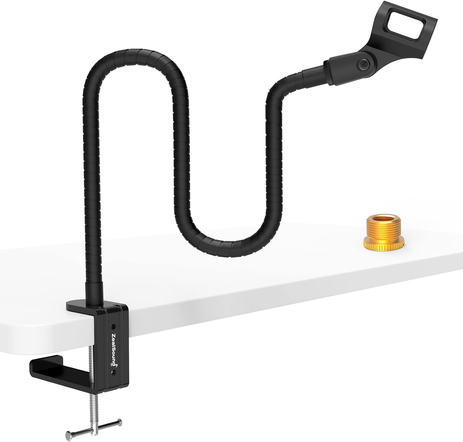 Microphone Arm Stand,19 Inch Long Universal Gooseneck Desktop Mic Stand with 3/8