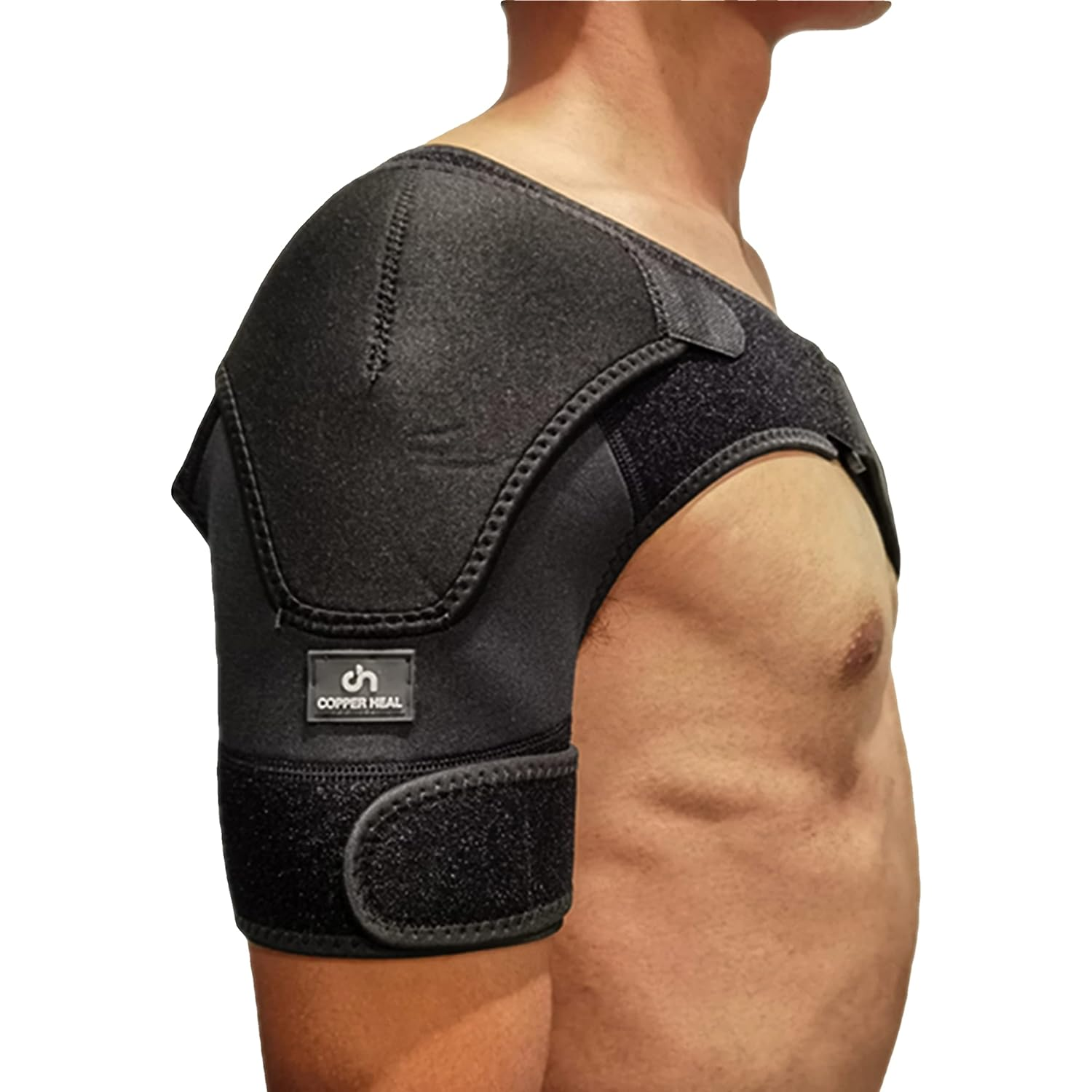 COPPER HEAL – Shoulder Adjustable Clamp Compression Sleeve for Men Women'S Support, for Better Back Posture Arm Right & Left Pain Rotator Neck with Stability Sports Pad Gym Ice Strap