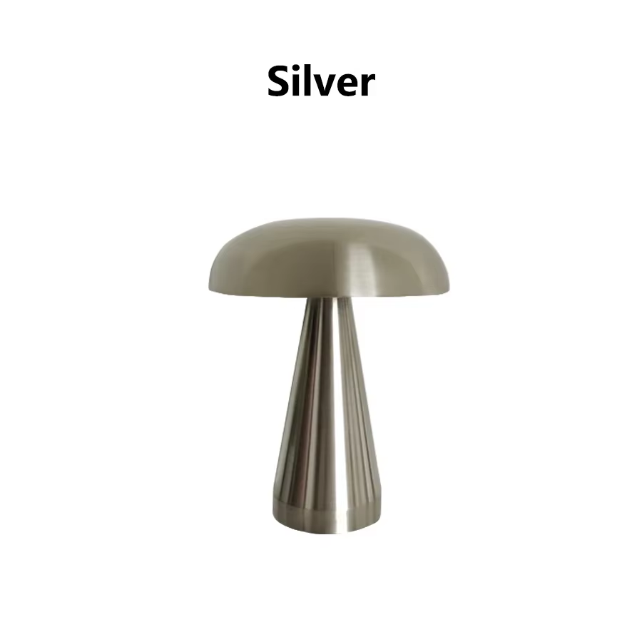 Retro Bar Table Lamp Mushroom Table Lamp LED Touch Sensor Three Color Dimming Desktop Night Light Rechargeable Reading Lamp