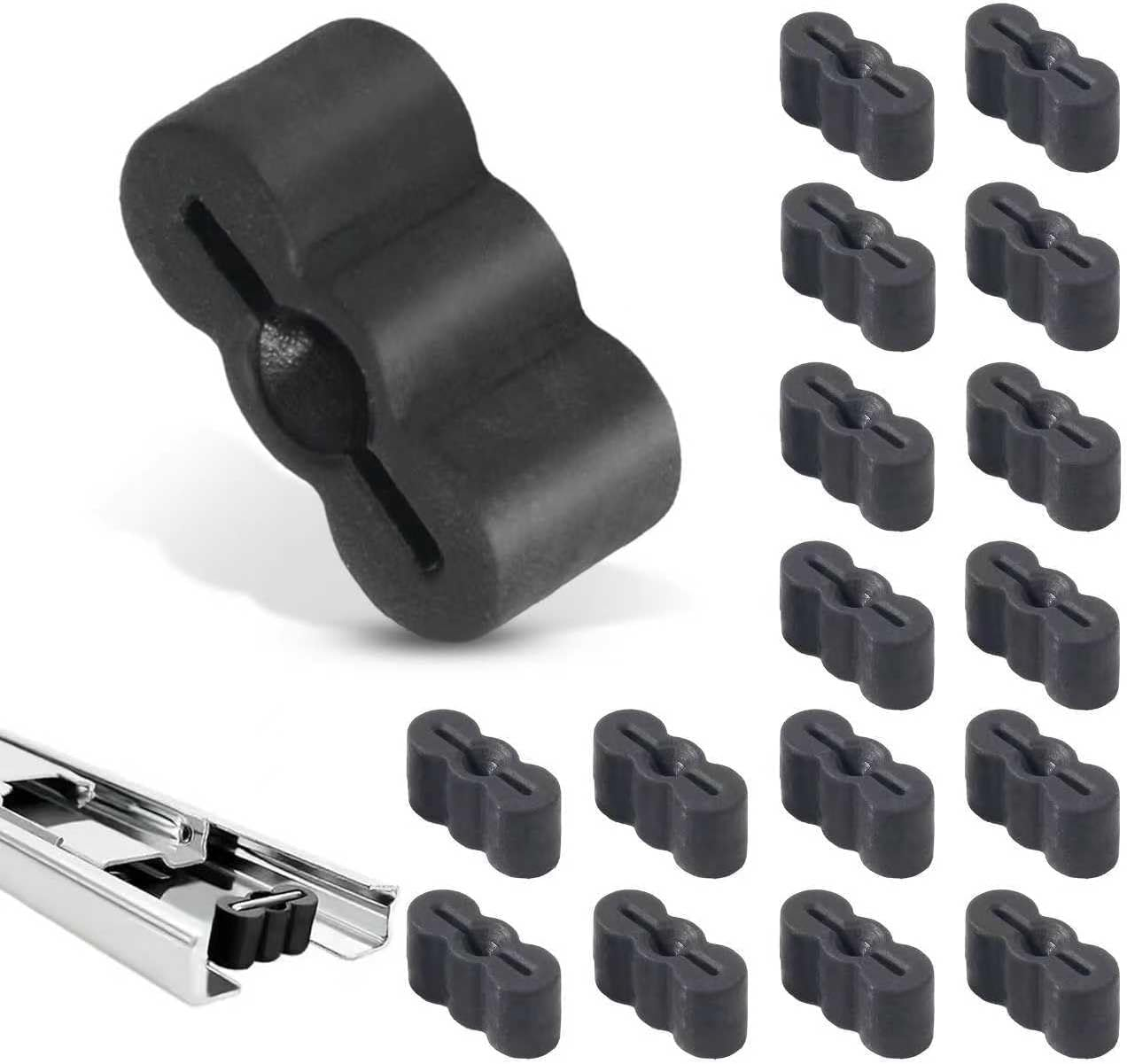 Drawer Stoppers Slide Bumper for Drawer Slide Rubber End Stopper Replacement Parts (20 Pack)