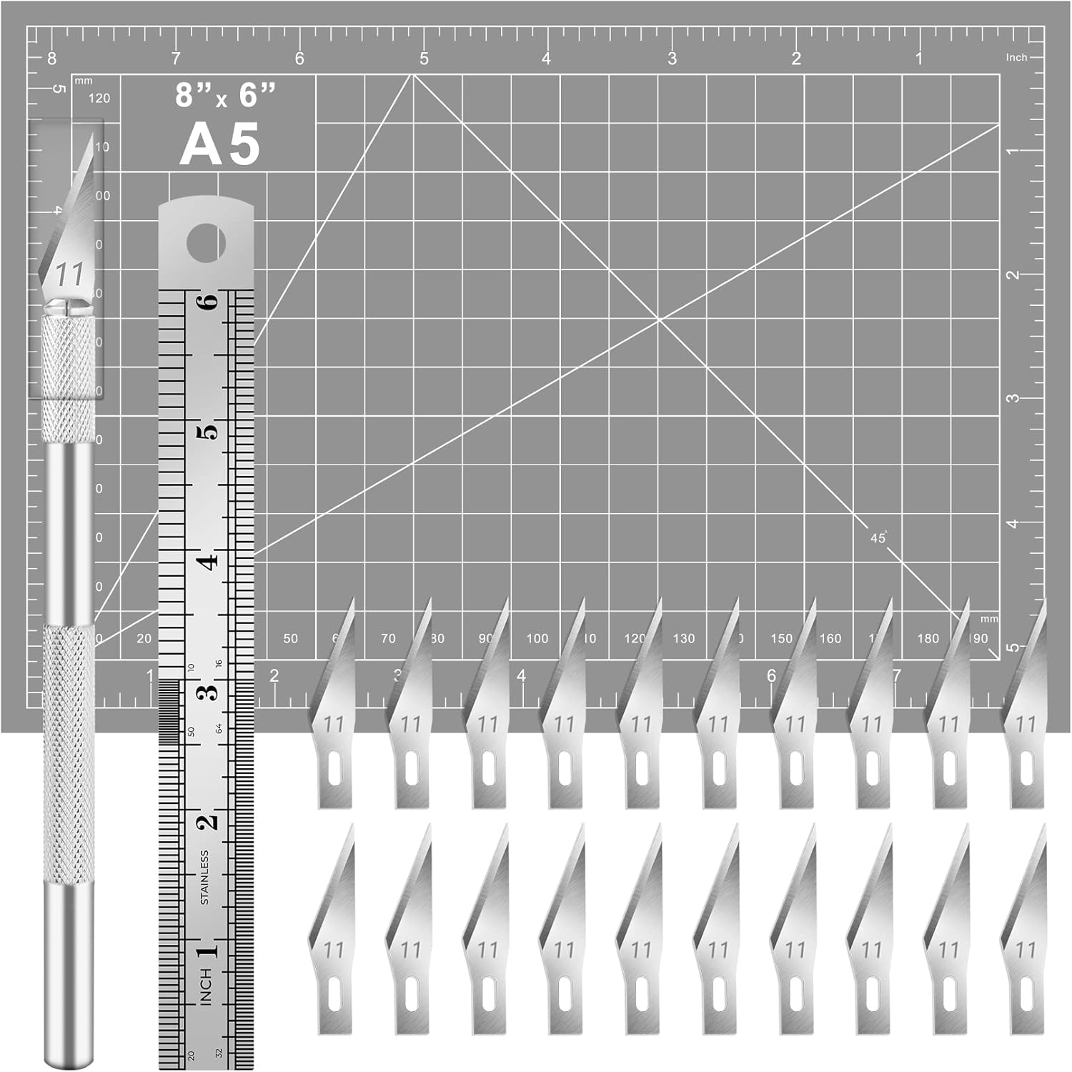 DIYSELF 16-Piece Craft Knife Set, Exacto Knife Set, 3-Piece Hobby Knife with ... - Picture 9 of 14