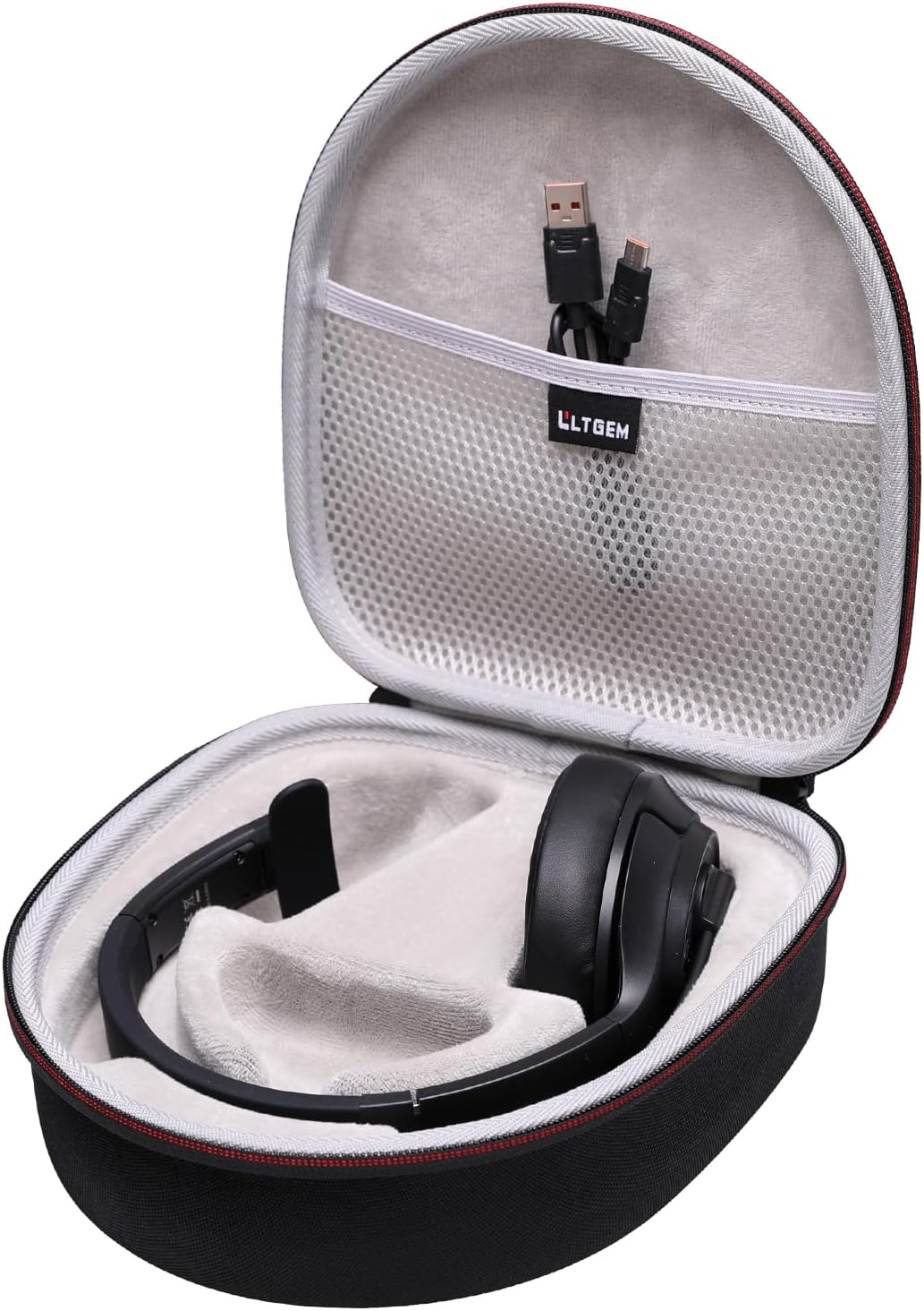 LTGEM Hard Case for Blueparrott B450-XT/B350-XT/S650-XT/B550-XT & Jlab Go Work Gen 2 Noise Cancelling Bluetooth Headset - Travel Protective Carrying Storage Bag