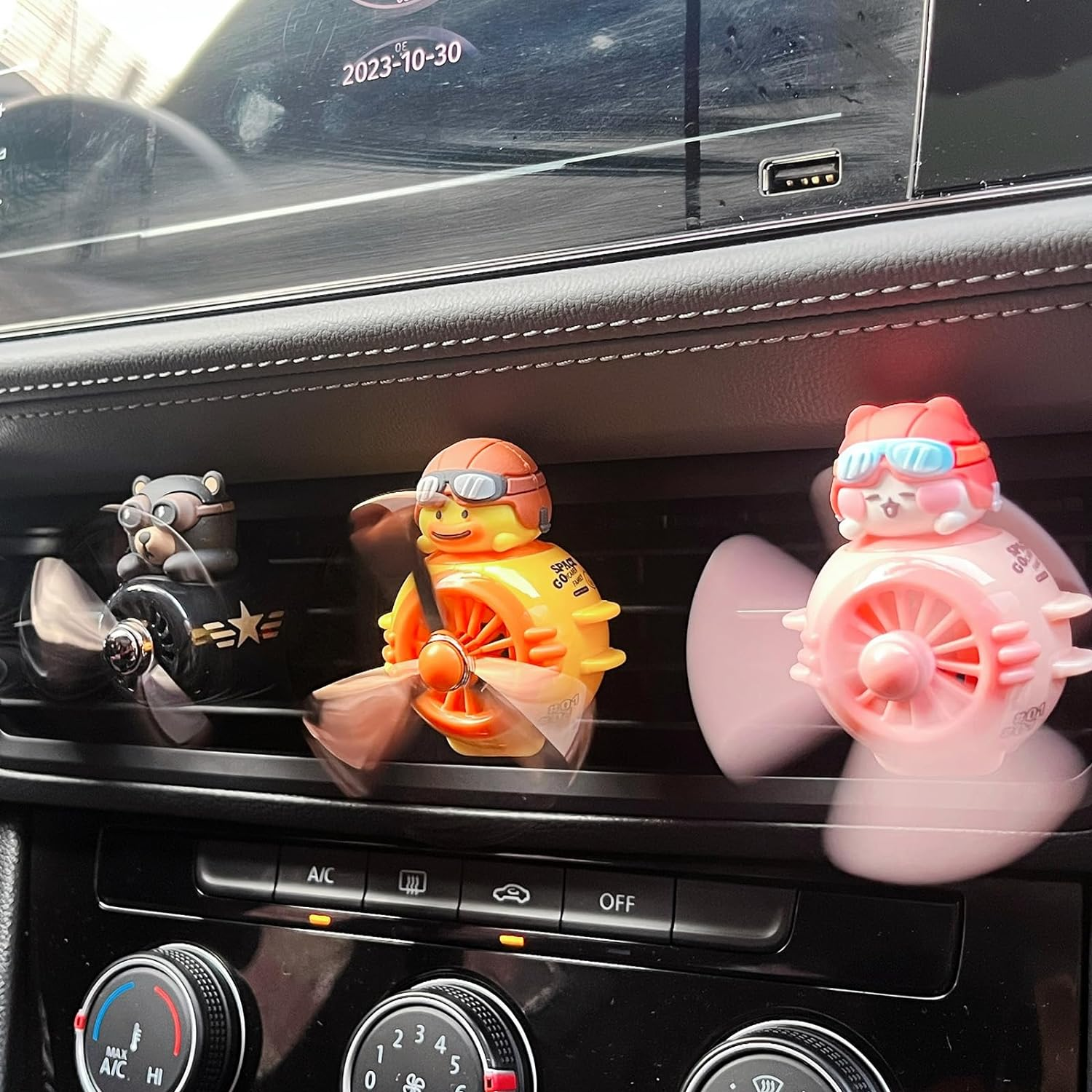 Car Air Fresheners Cute Pilot Cat, Car Vent Air Freshener Rotating Propeller ... - Picture 7 of 14
