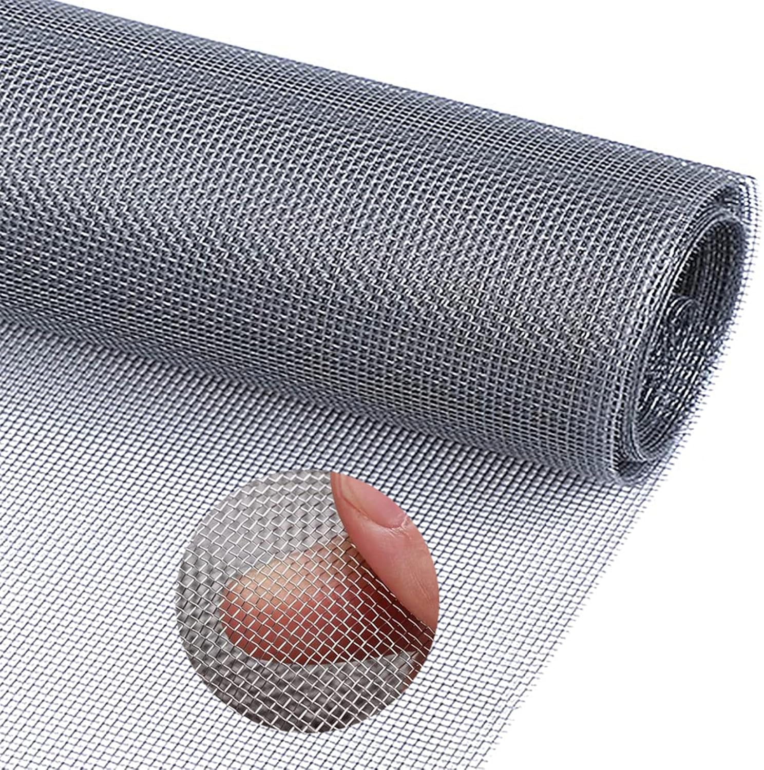 Filter Screen Sheets Stainless Steel Air Vent Mesh Cover Wire Mesh Roll 30X120Cm Woven Wire 30 Mesh Fine Wire Mesh Sheet for Vents Cover Air Brick Home Kitchen Garden