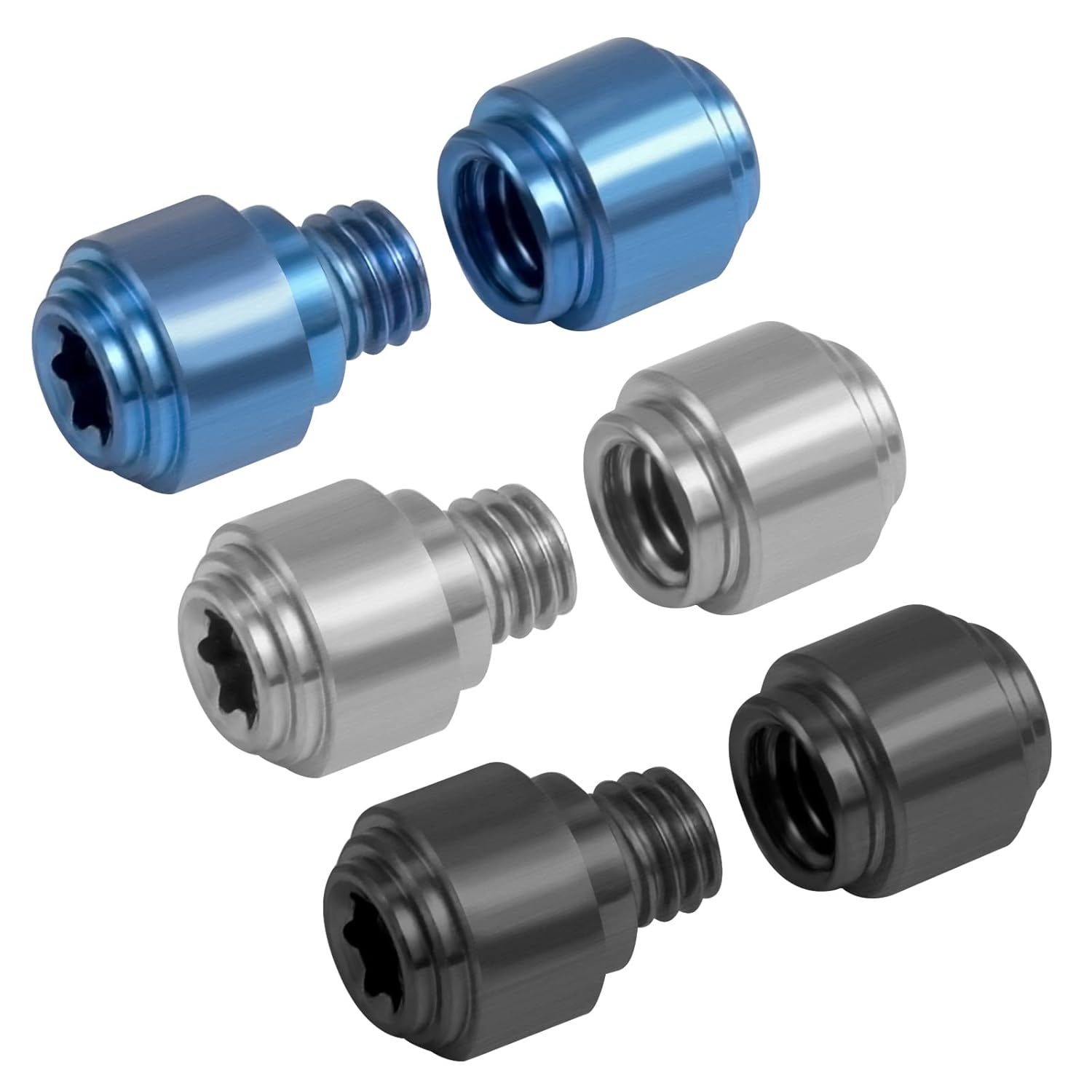 Savita 3 Sets Thumb Knobs, Titanium Screws Thumb Studs Replacement Pocket Blade Screws for Benchmade 535 Bugout (3 Colors)