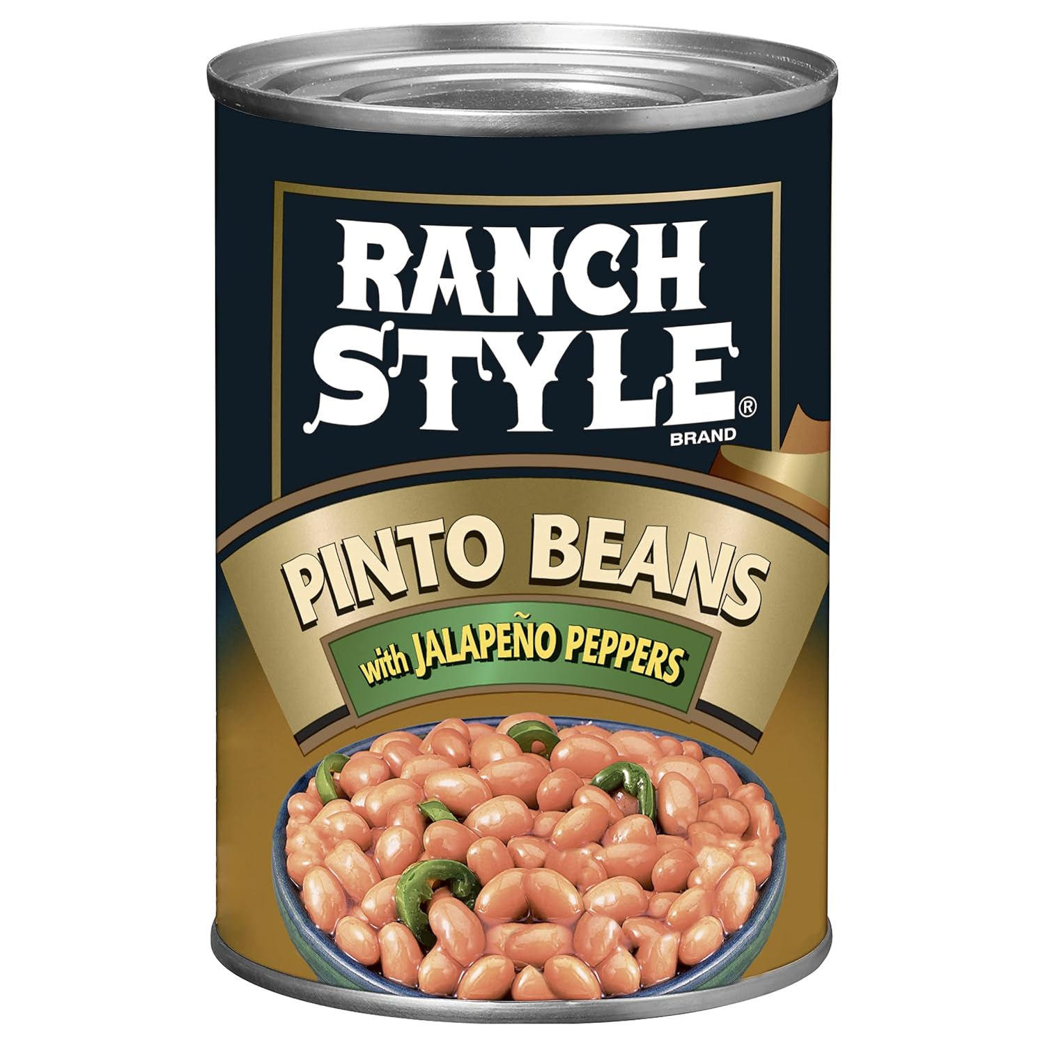 Pinto Beans with Jalapeno Peppers, Canned Beans, 15 OZ