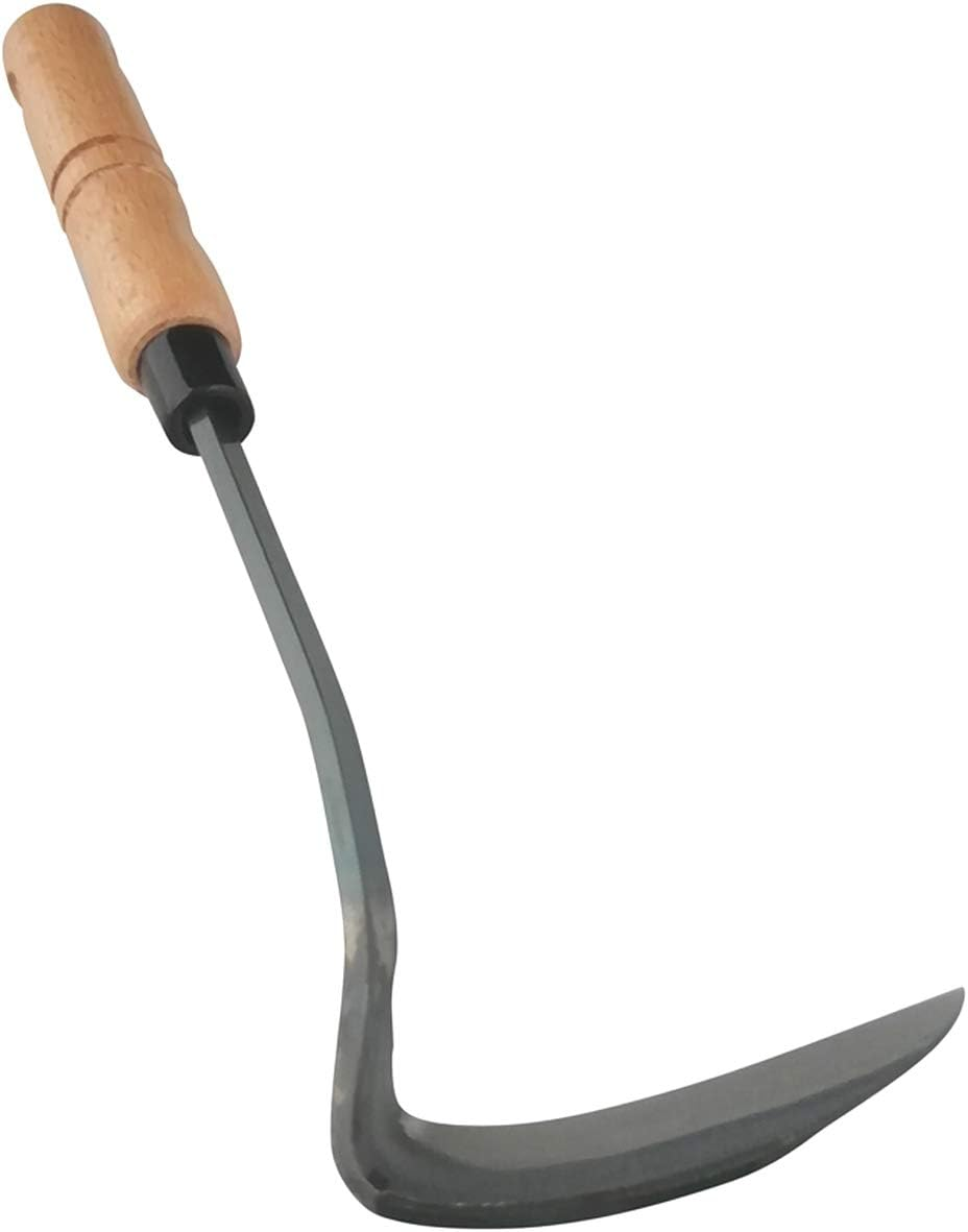 Japanese Gardening Weeding Sickle Nejiri Kama Sharp Steel Blade and Wood Handle⭐