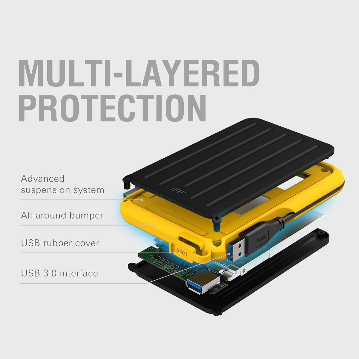 Silicon Power Armor A66 4TB Rugged External Hard Drive, Military-Grade Shockp... - Picture 9 of 17