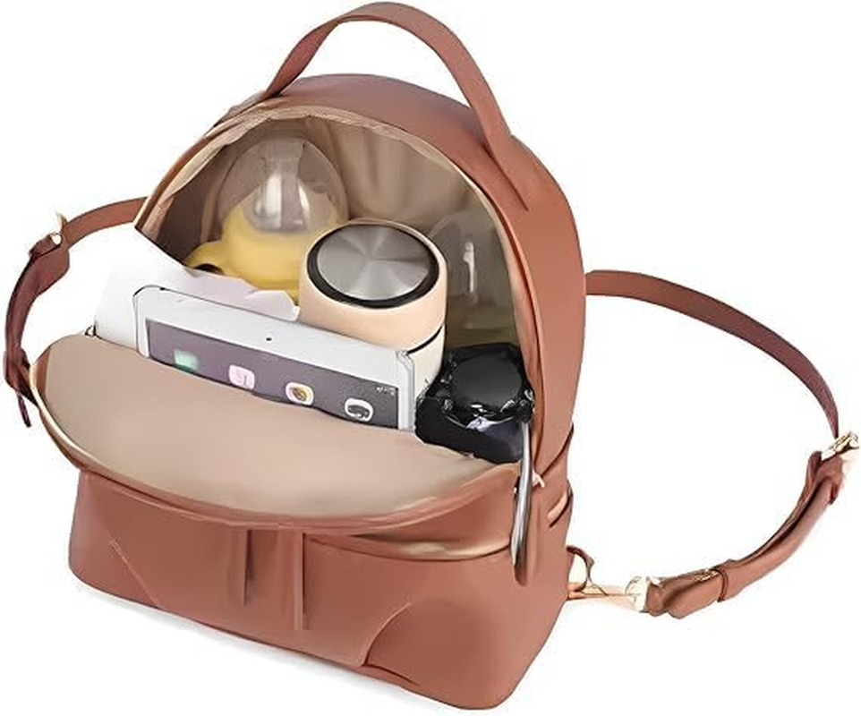 Leather Diaper Backpack for Everyday use - Travel Backpack - Large Capacity N... - Picture 4 of 14