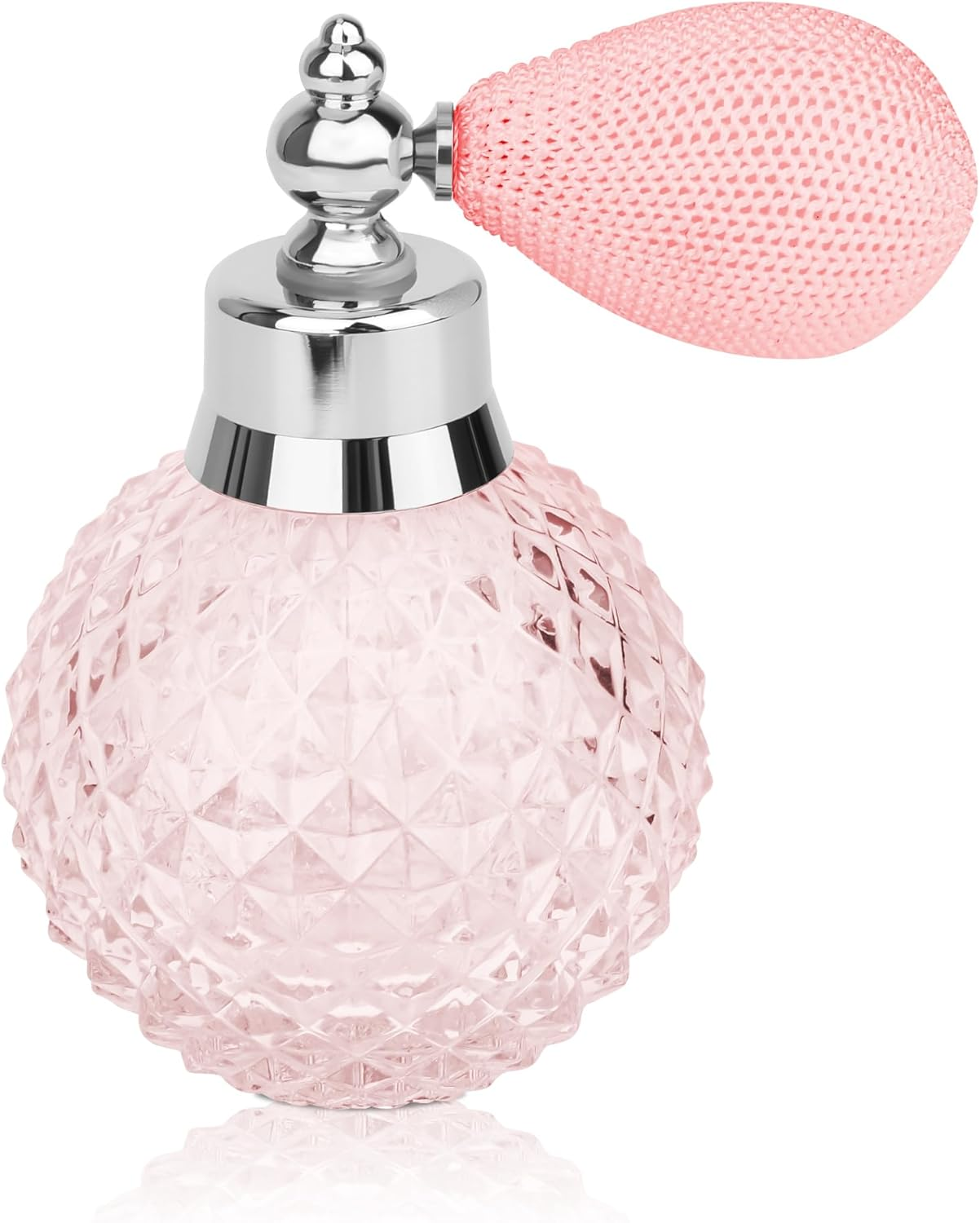 Coolrunner Crystal Art Vintage Style Refillable Perfume Atomizer Spray Bottle 100Ml (Pink)