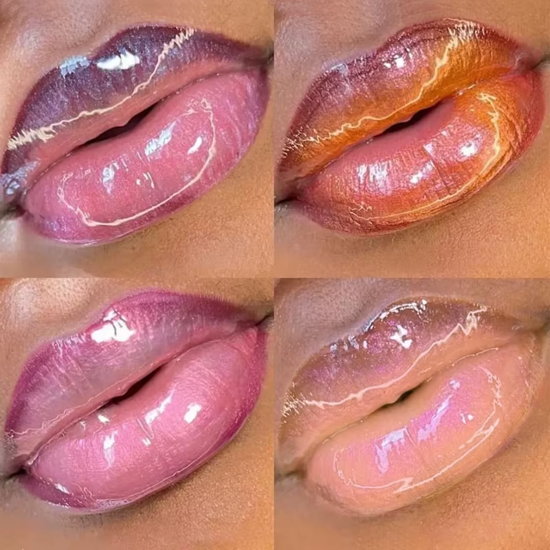 Custom Logo Private Label Plumping Lipgloss Moisturizing Liquid Clear Color Changing Lip Gloss