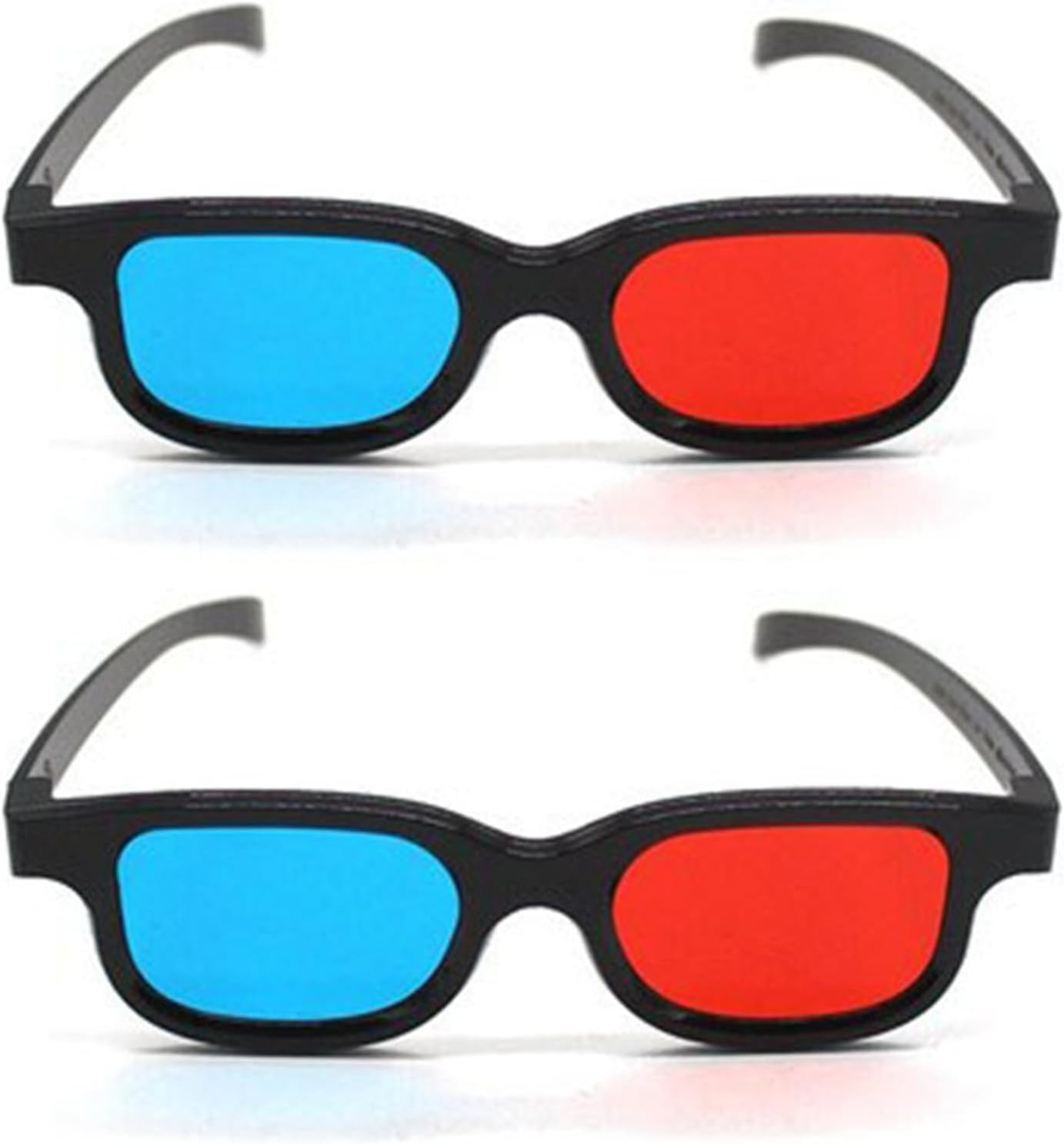 2 Stück Rote Und Blaue 3D Brille,3D Brillen Für Fernseher,Tragbare 3D-Brillen,Für Filmen,Computerspiele,Lichtshows,Urlaubspartys, Heimkinos,Kinos(Rote Und Blaue)