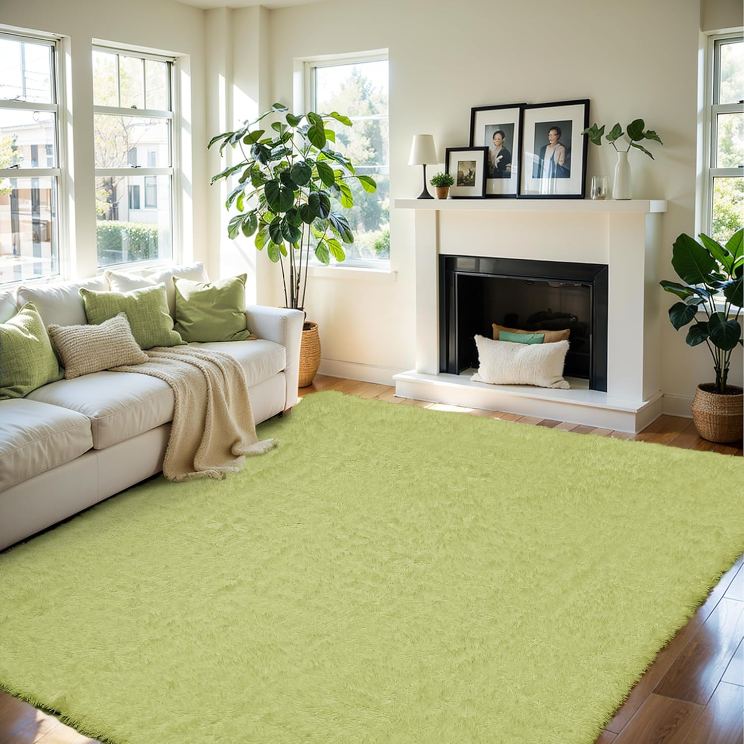 Youzi Fluffy Rugs for Livingroom Bedroom, Soft Shaggy Plush Fur Area Rug Mode... - Picture 14 of 25
