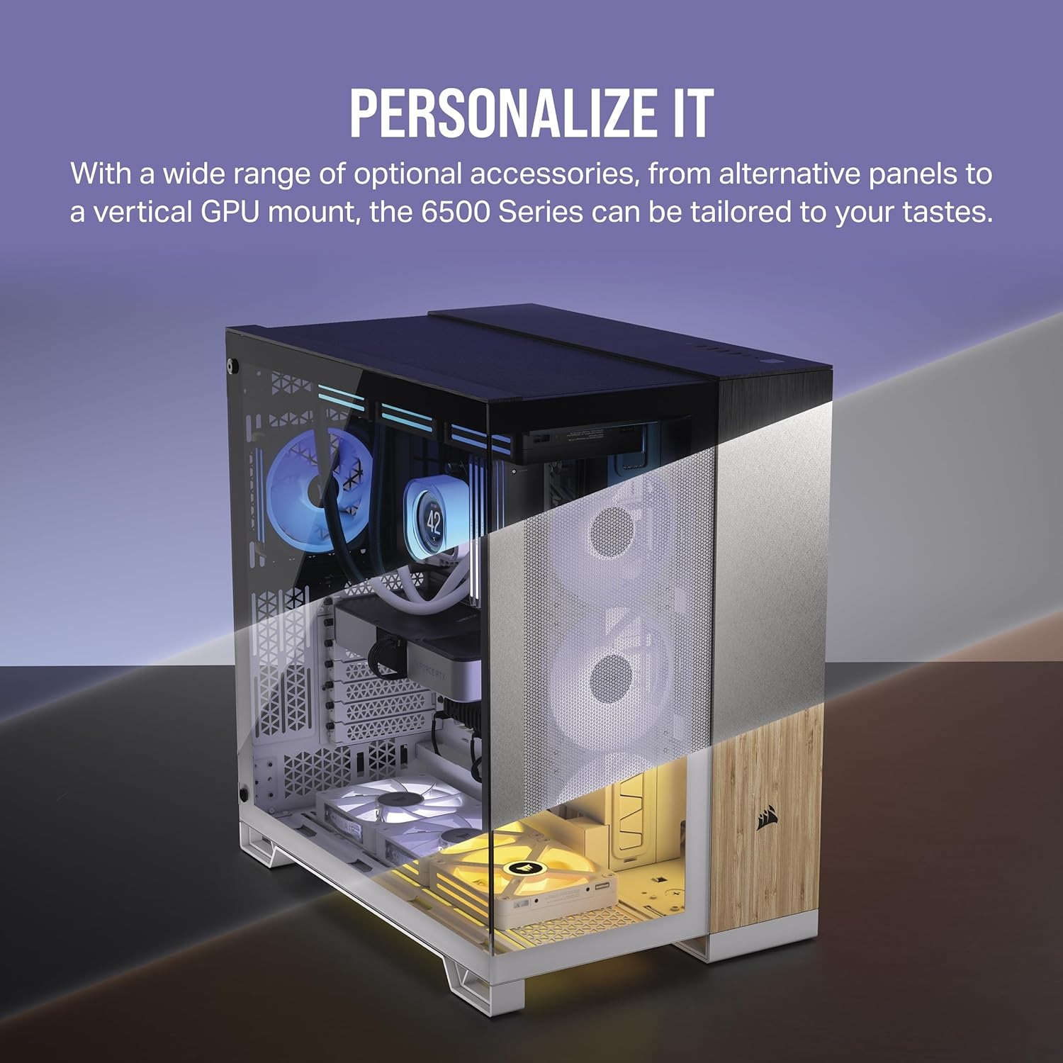 CORSAIR 6500X Mid-Tower ATX Dual Chamber PC Case – Panoramic Tempered Glass –... - Picture 9 of 15