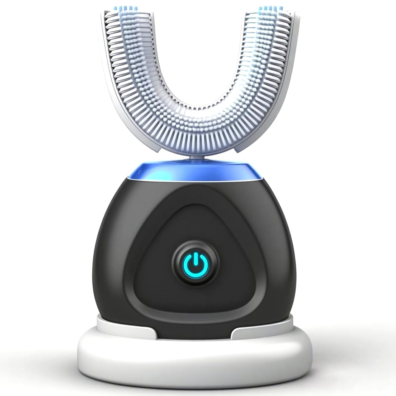 Automatic U-Shaped Ultrasonic 360 Auto Toothbrush with Whitening Blue Light for Adults