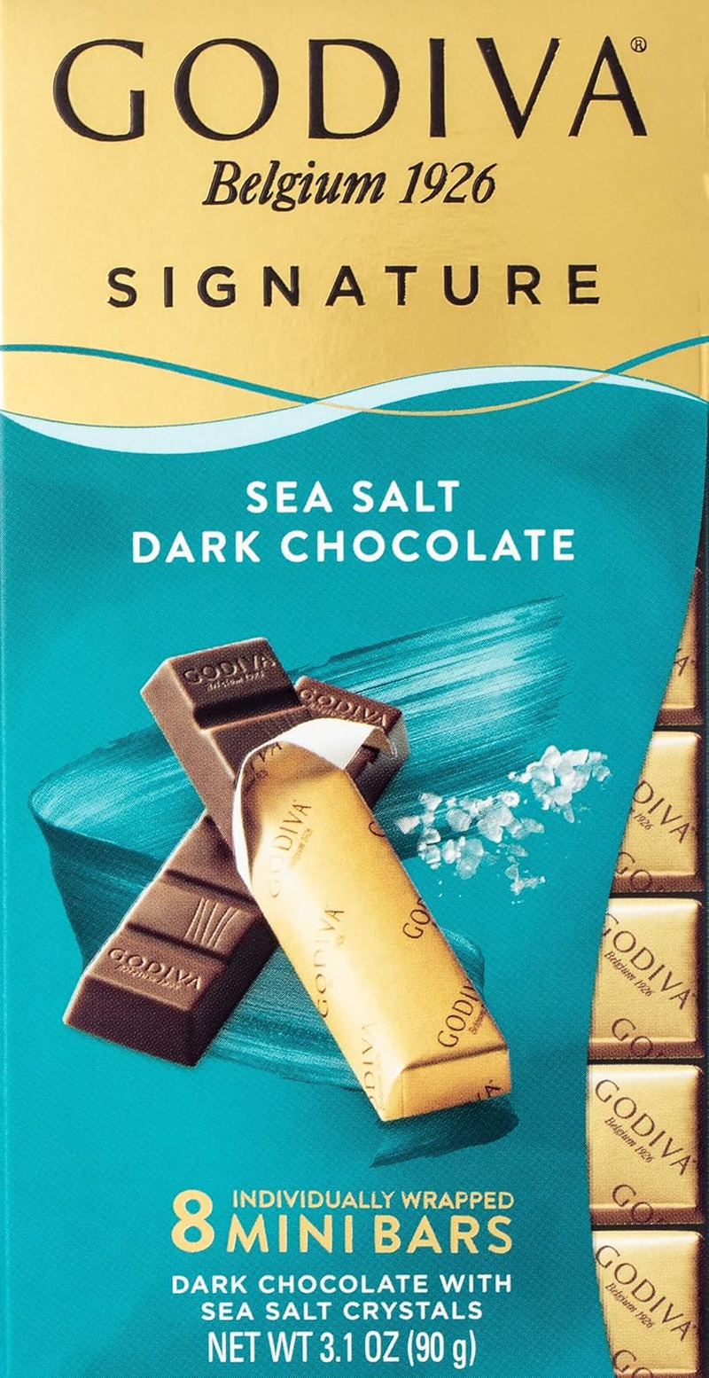 Godiva Signature Sea Salt Dark Chocolate Mini Bars - 3.1Oz