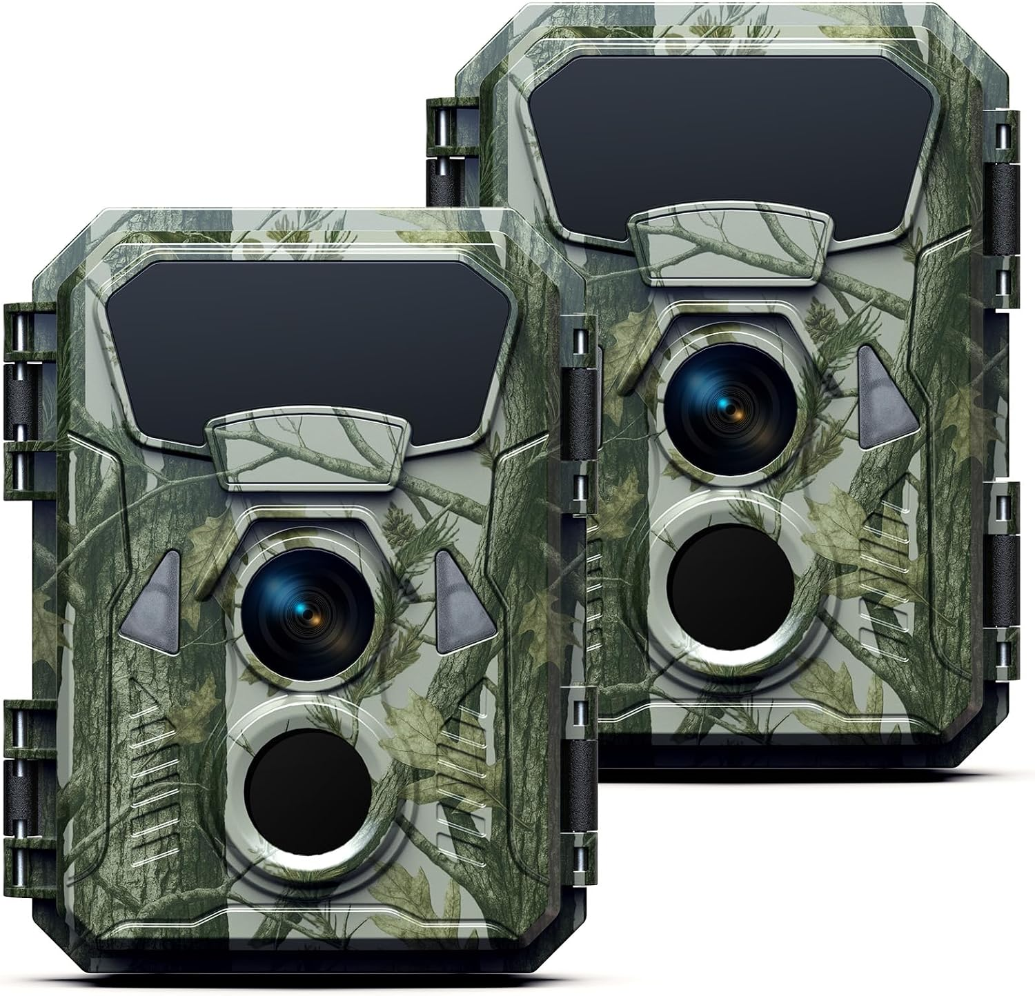 Trail Camera 2 Pack - 2025 Upgrade 4K 48MP HD Night Vision Motion Activated Waterproof 120° Wide Angle Game Camera Trail Cam for Hunting & Wildlife