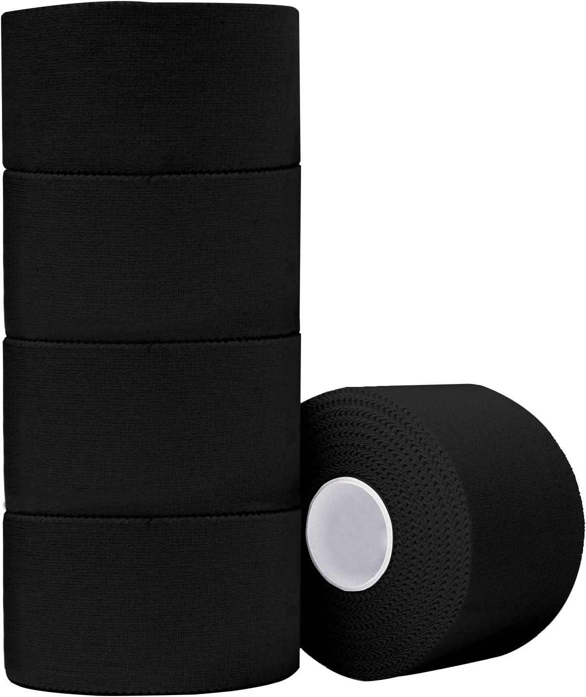 5 Pack Black Athletic Tape Sports Tape Strong Stick No Sticky Residue New