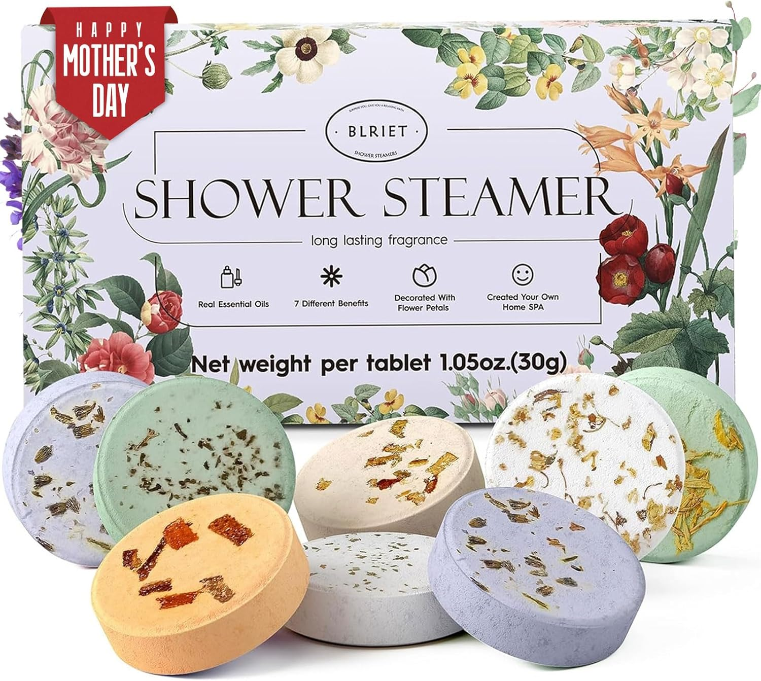 Shower Steamers 8 Pack – Aromatherapy Gifts for Women & Men