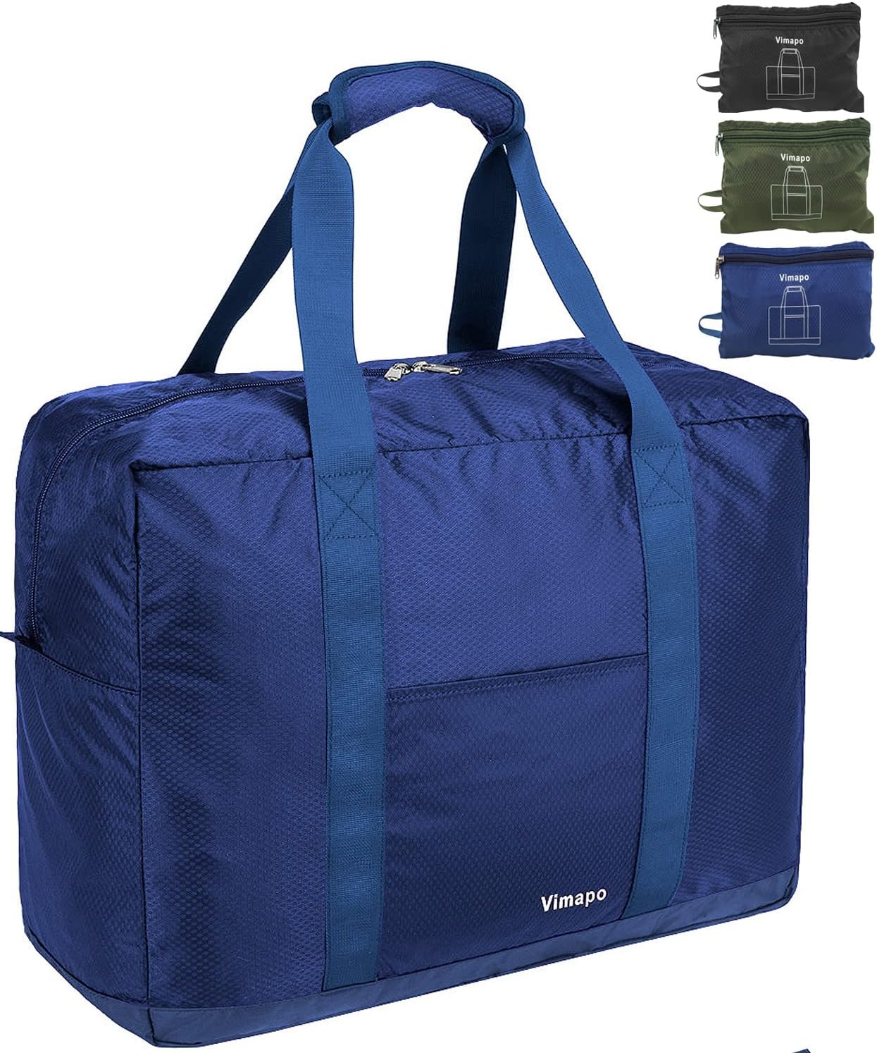 Foldable Travel Duffle Bag with Trolley Sleeve 40L - 18X14X8