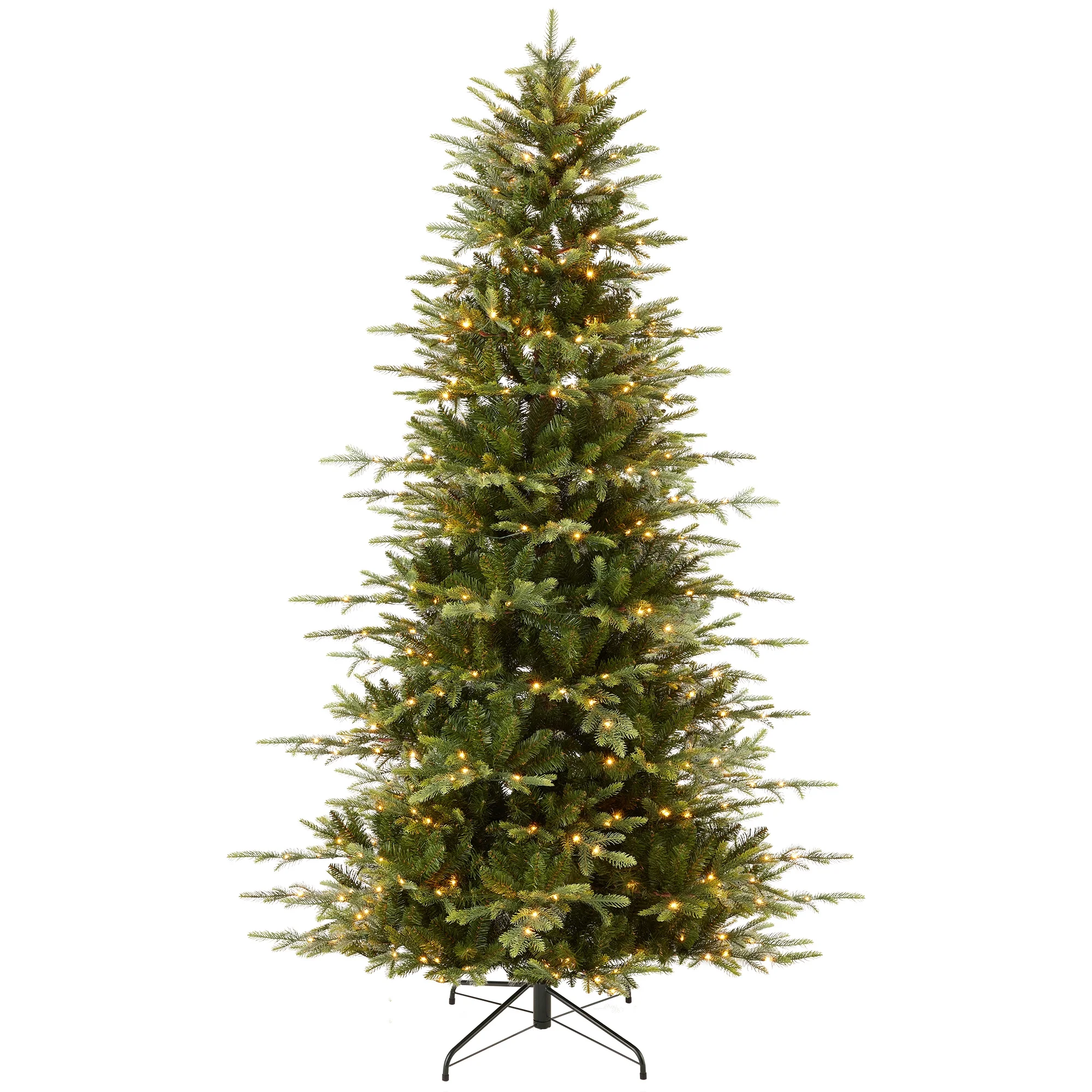 Best Choice Products 7.5ft Pre-Lit Artificial Slim Aspen Noble Fir  Tree w/ 2,136 Branch Tips, 400 LED Lights