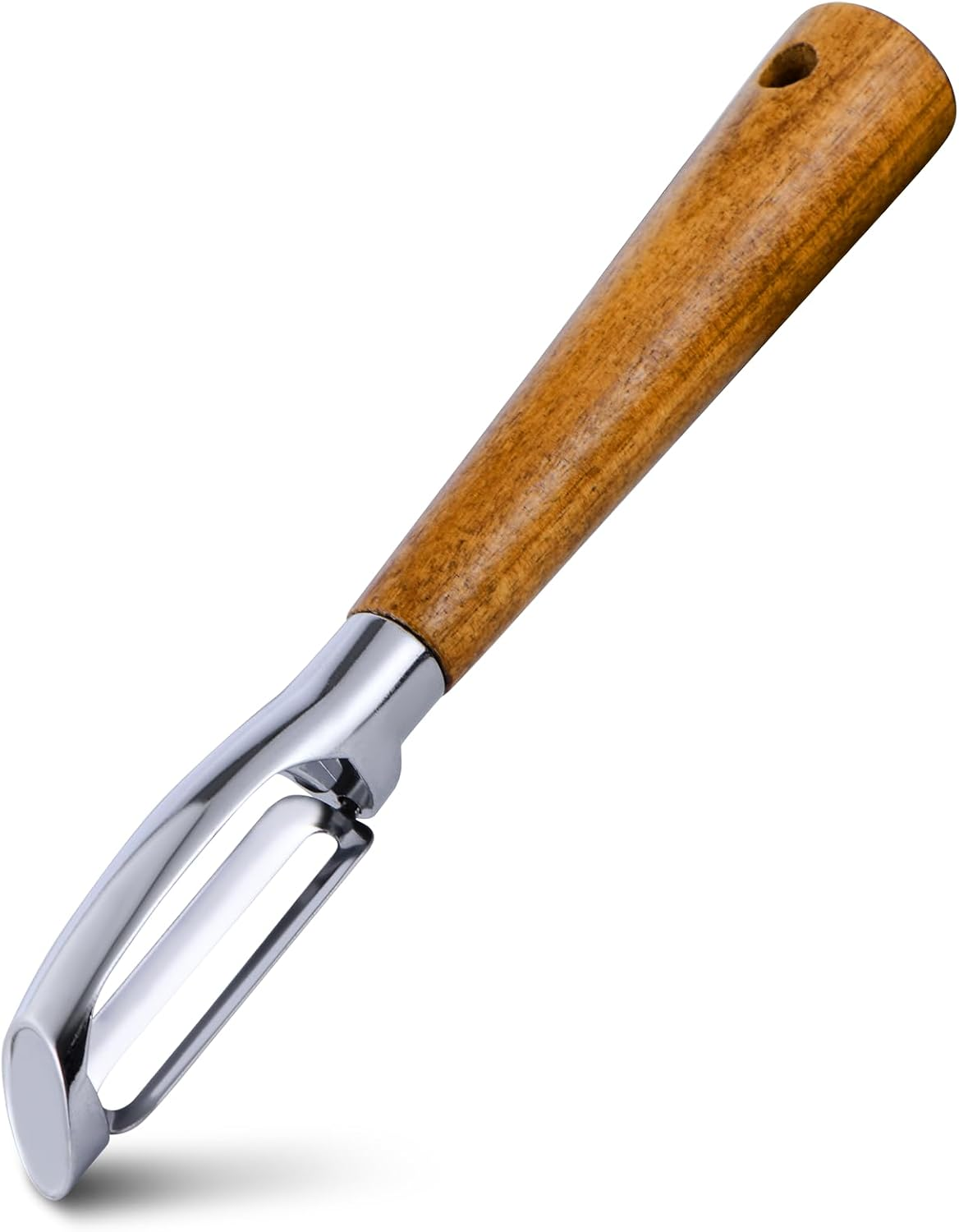 Left Handed Peeler, Kitchen Peeler for Vegetable, Fruit, Potato, Carrot | for Vegetable, Fruit, Potato, Carrot, Apple, Durable Non-Slip Wood Handle and Sharp Stainless Steel Bladesn, Left/Right Hand