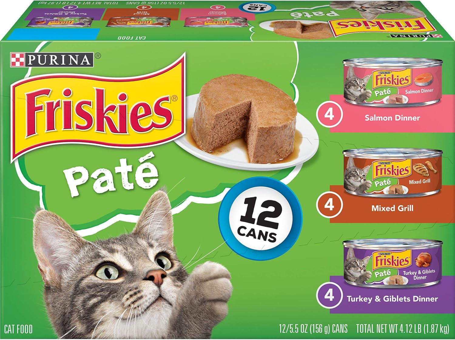 Purina Friskies Wet Cat Food Pate Variety Pack Salmon Dinner