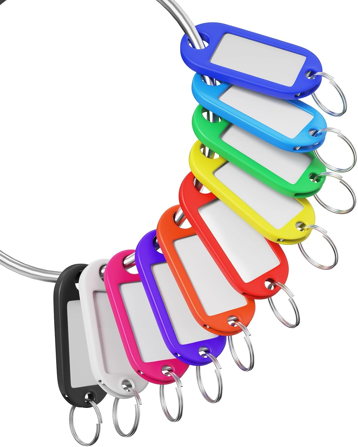 70 Etiquetas De Llavero De Plastico De Colores Para Llaves Maletas USB Mascotas