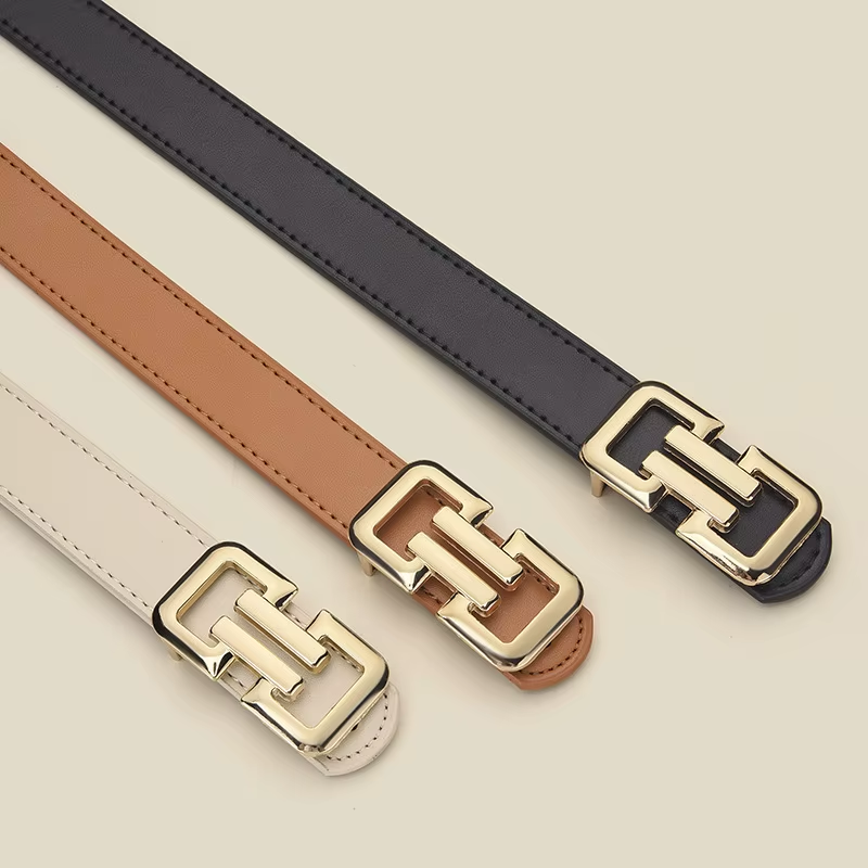 WEEKS ZPE3001 Women'S 2.8Cm Wide 105Cm Belt with Classic and Fashionable Smooth Plate Buckle Made of Alloy