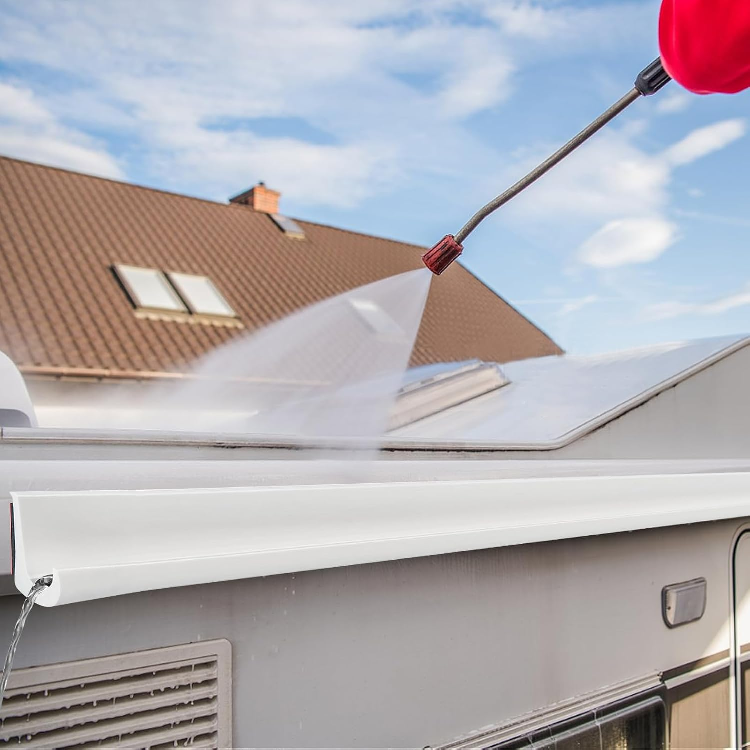 RV Rain Gutter, PVC Rain Gutter Self Adhesive, J Shape RV Rain Gutter for Mot... - Picture 8 of 15