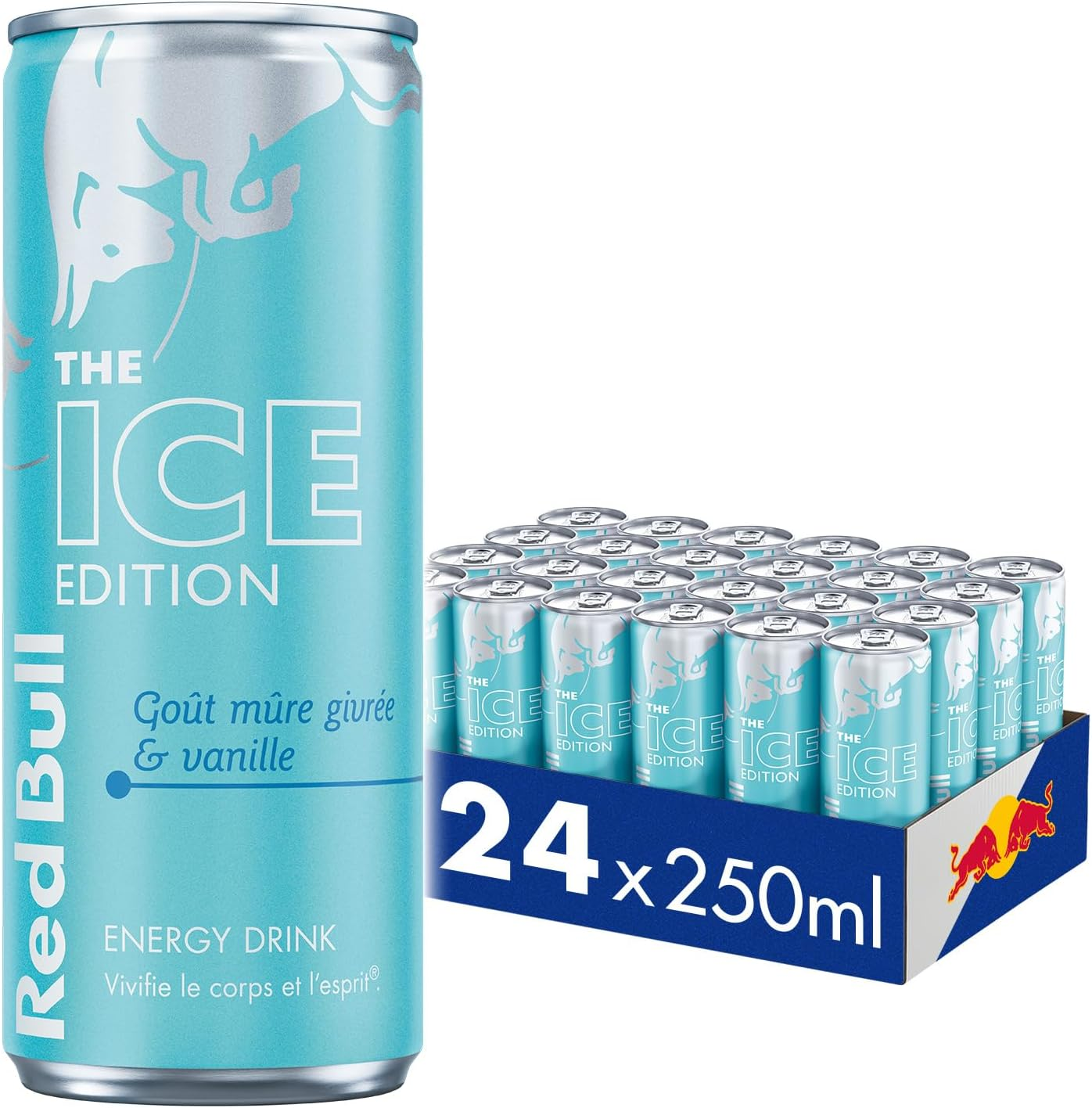 , Boisson Energisante, Goût Mûre Givrée-Vanille, Lot De 24 X 250Ml