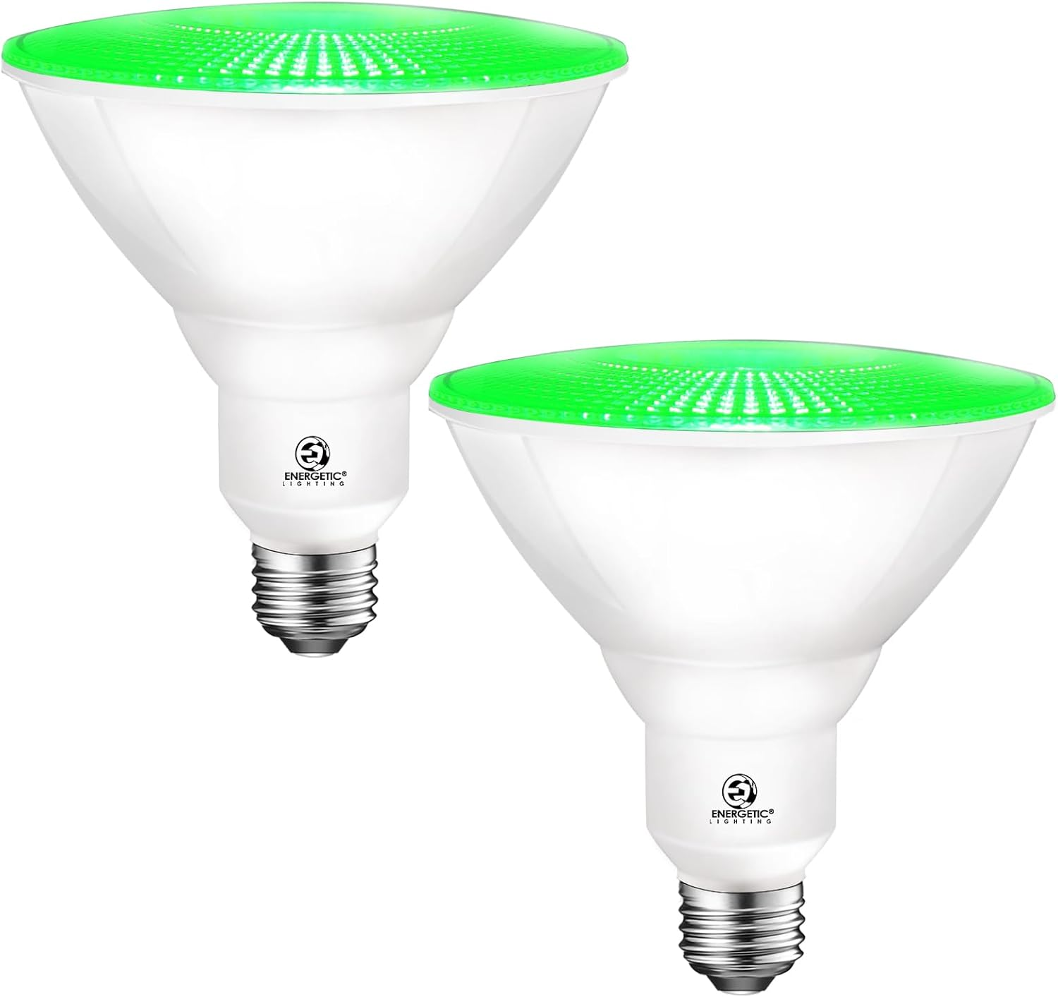 ENERGETIC Green Par38 LED Flood Outdoor Light Bulb, 16W (90Watt Equivalent), Dimmable, E26 Base, for Christmas Halloween Thanksgiving-Party Decoration, Porch, Home, Holiday Lighting, UL Listed, 2 Pack