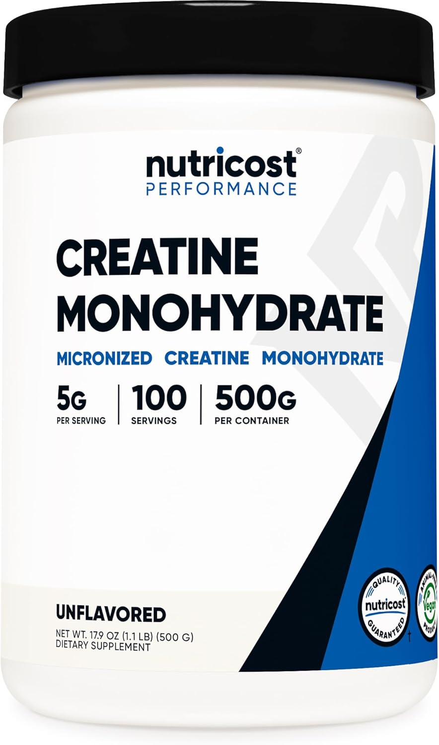 Creatine Monohydrate Micronized Powder 500G, 5000Mg per Serv (5G) 100 Servings