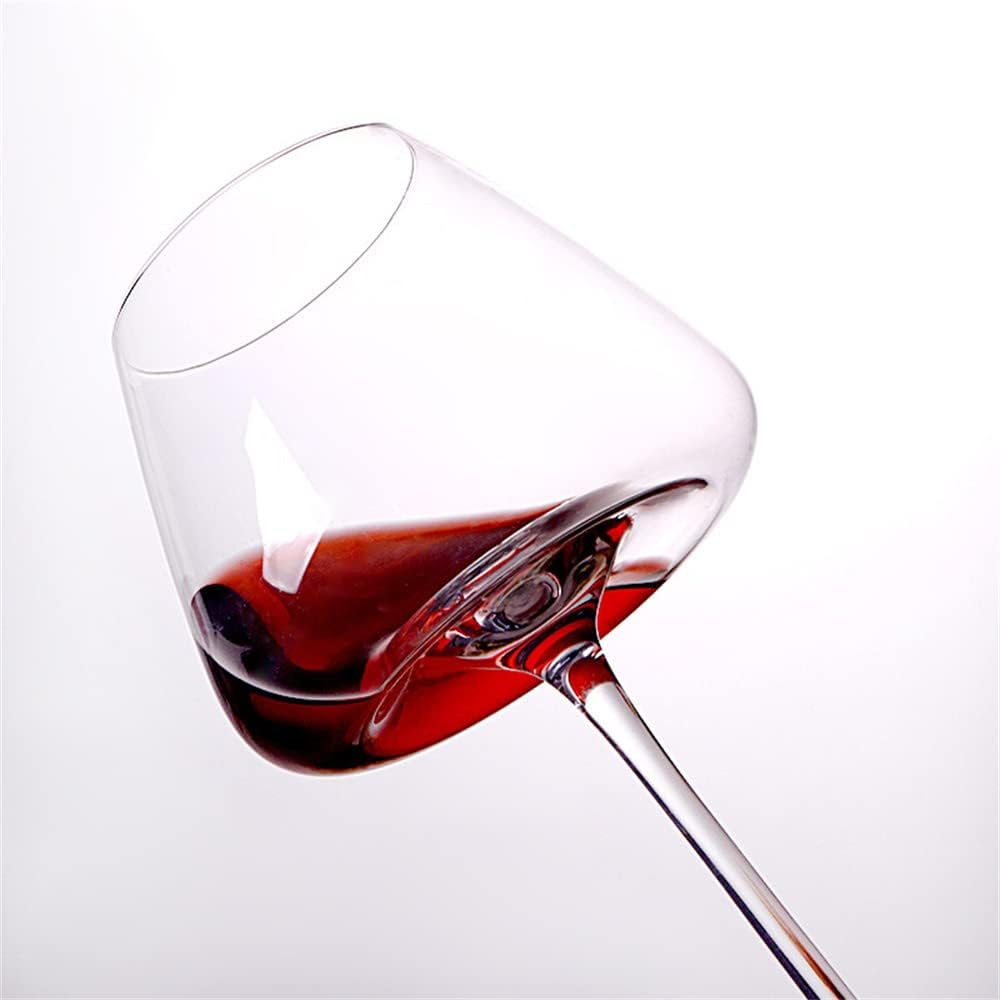 HALAWAKA Lead-Free Crystal Concave Bottom Red Wine Glasses Goblet(2PC) - Blac... - Picture 4 of 16