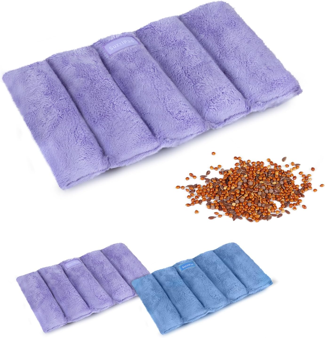 Heating Pad Microwavable, 6.5X12” Reusable Heat Pads for Discomfort Reduction, Moist Heated Pack, Muscle Ache, Soothing Back, Neck and Shoulder Fatigue, Warmer Hot Packs (Purple)